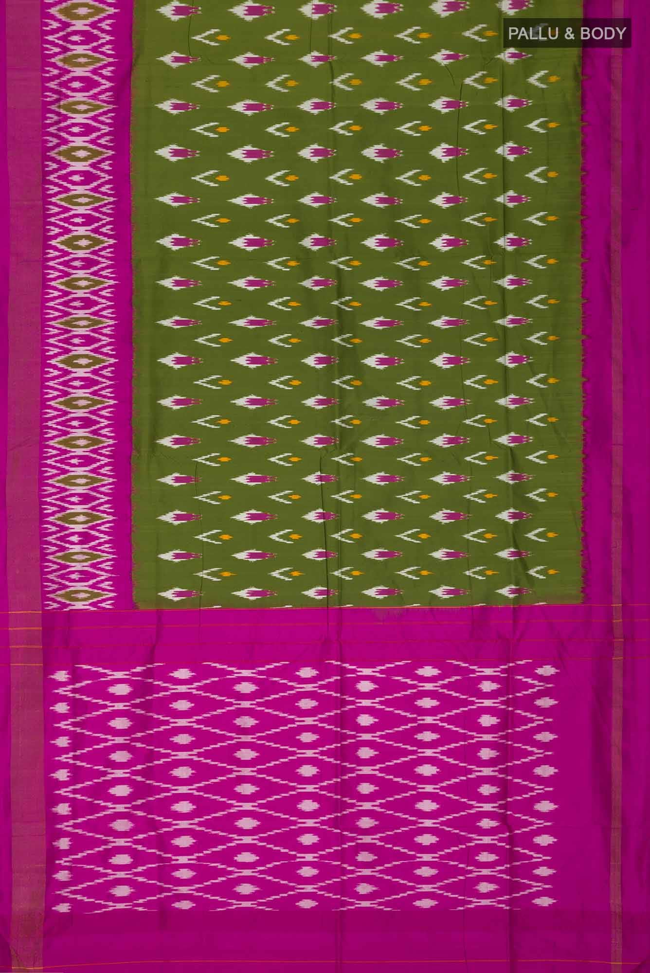 Green Pochampally Silk Saree
