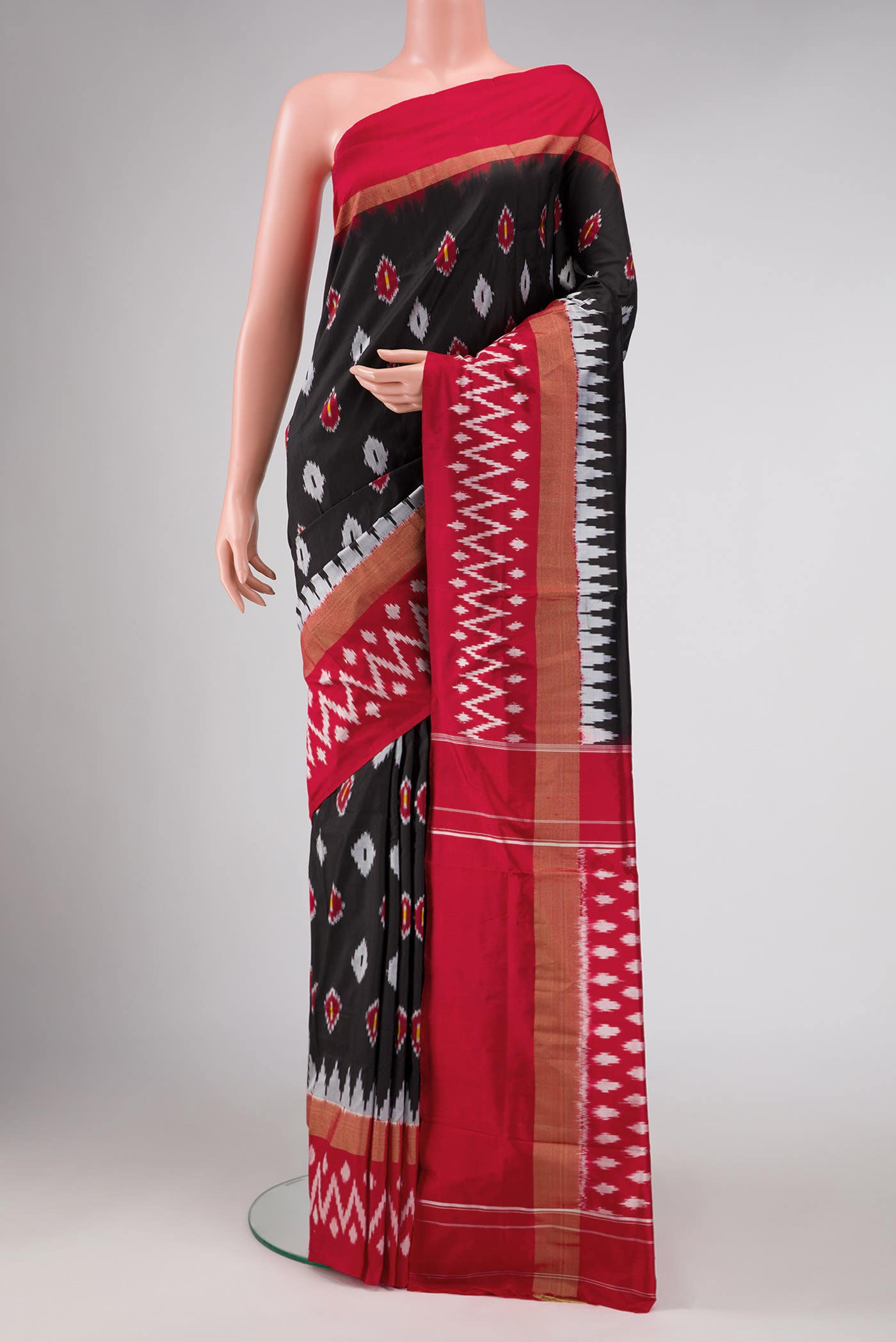 Black Pochampally Silk Saree