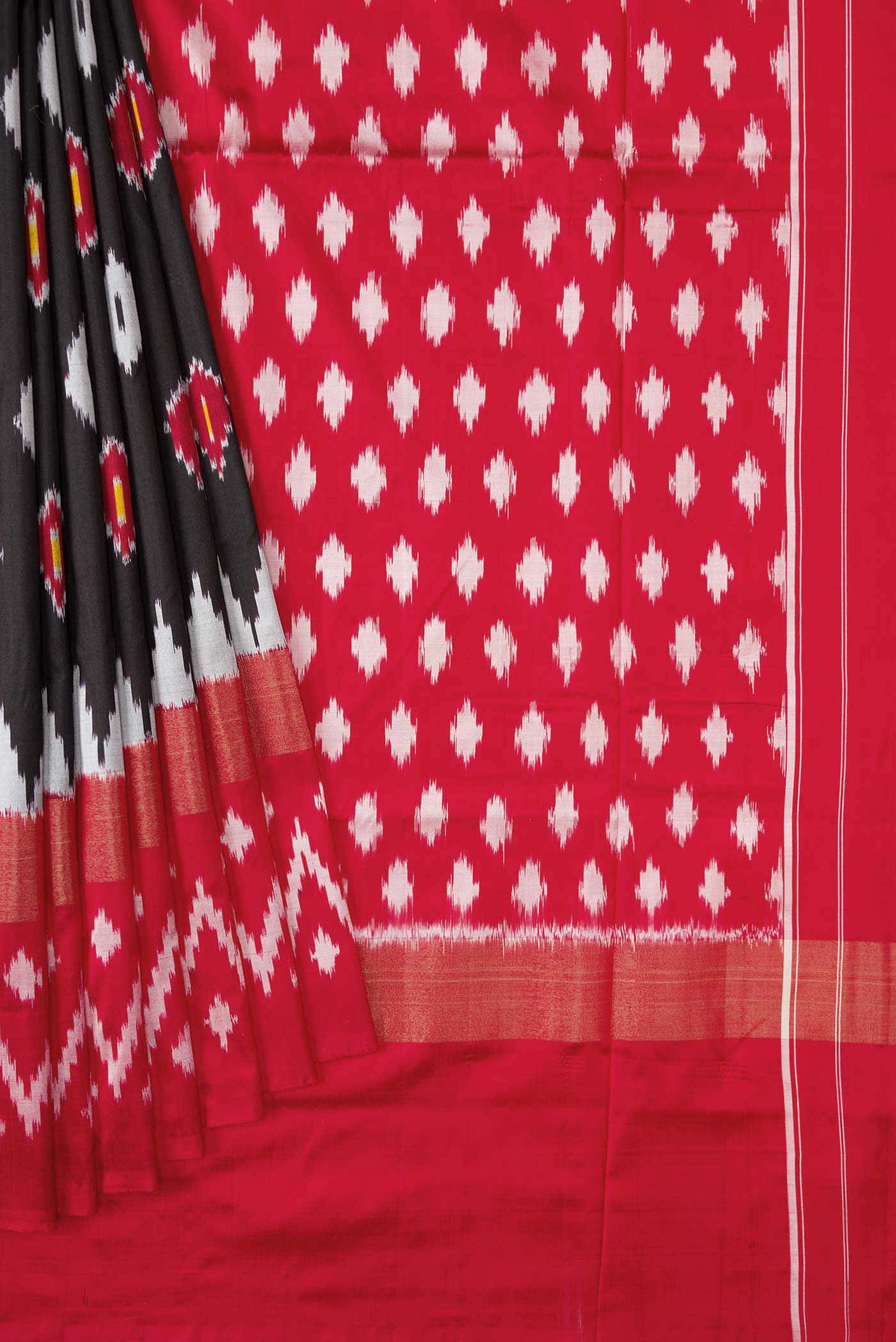 Black Pochampally Silk Saree