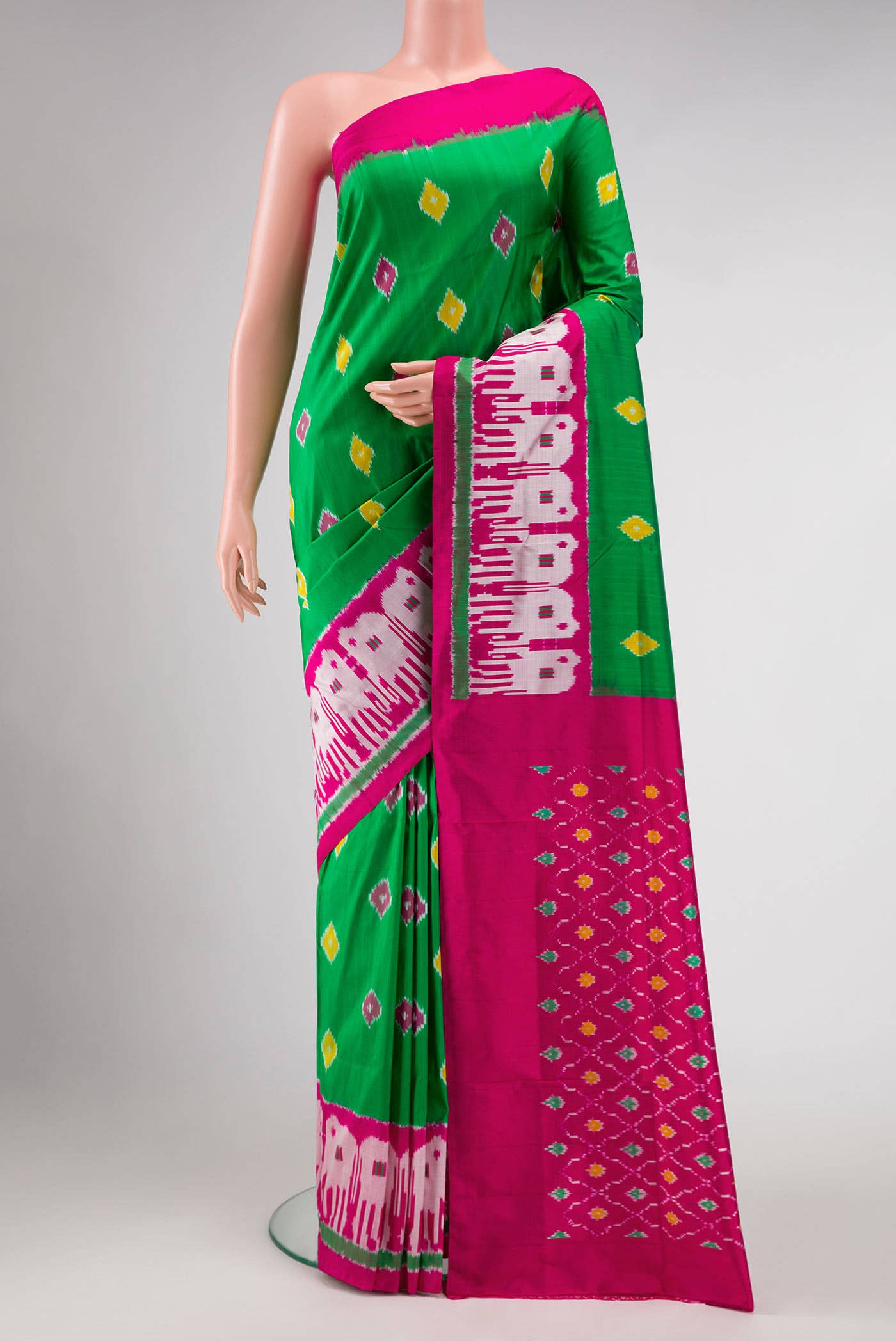 Green Pochampally Silk Saree