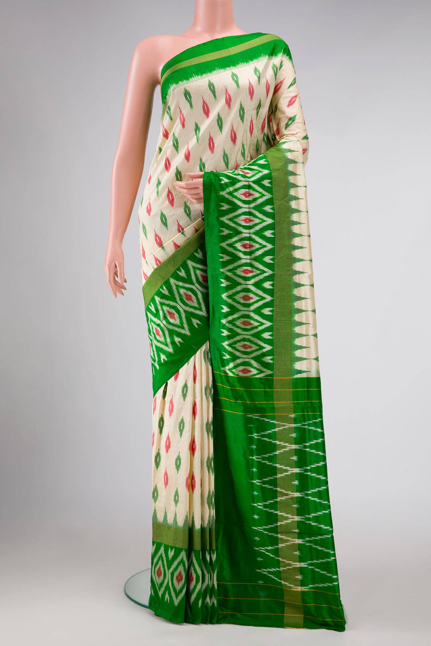 Sandal Pochampally Silk Saree
