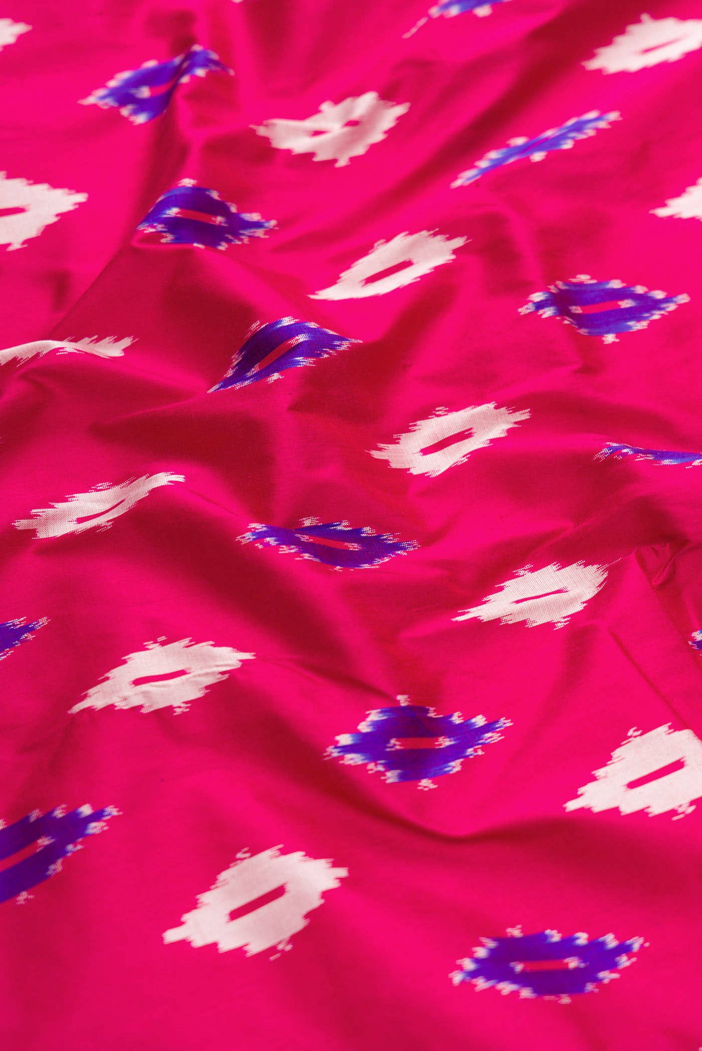 Dark Pink Double Ikat Saree