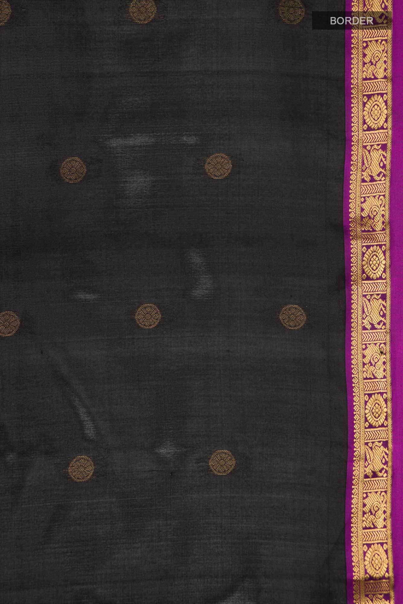 Black Kanchipuram Silk Saree