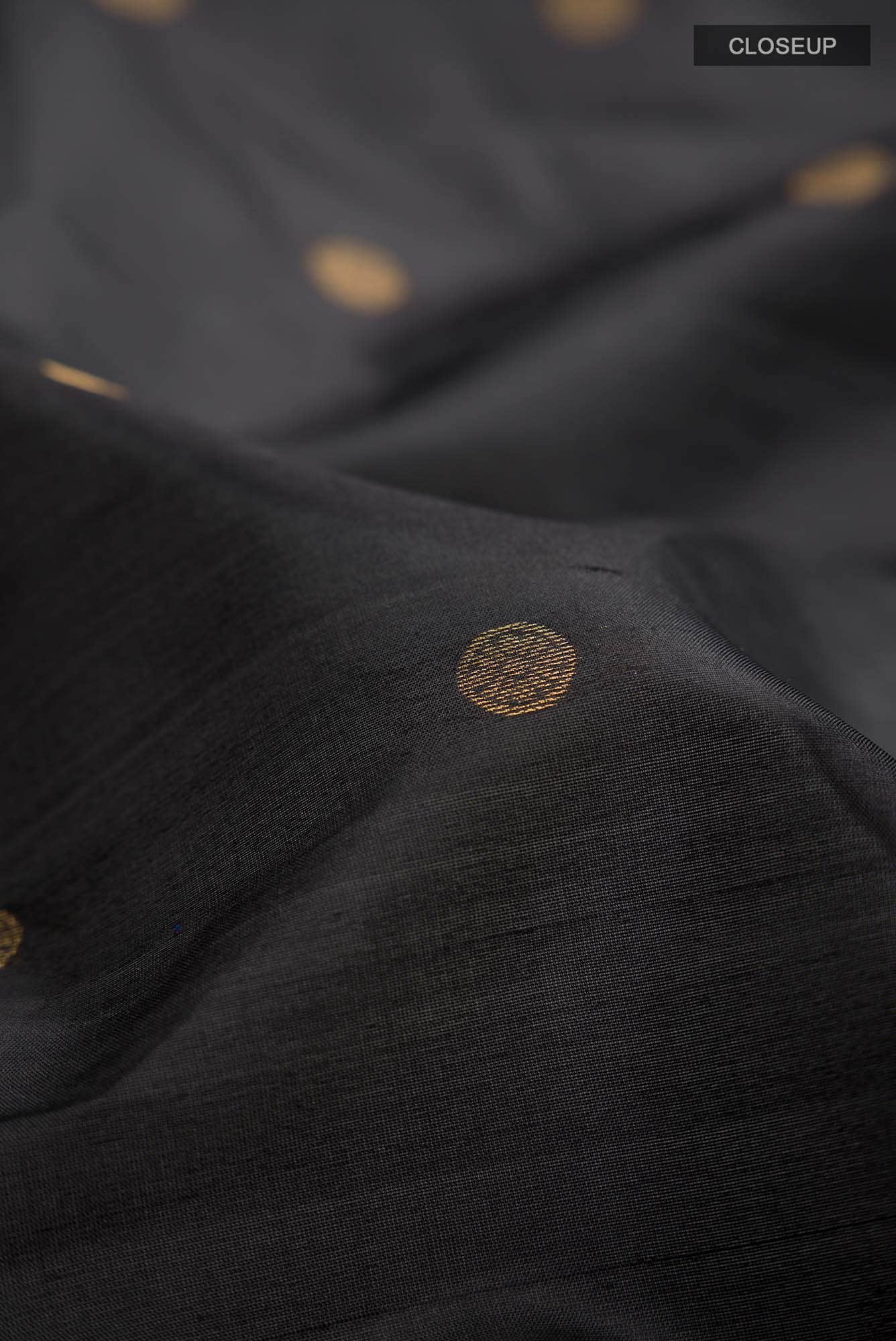 Black Kanchipuram Silk Saree