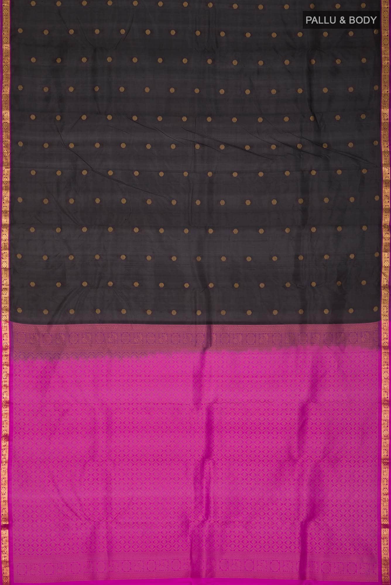 Black Kanchipuram Silk Saree