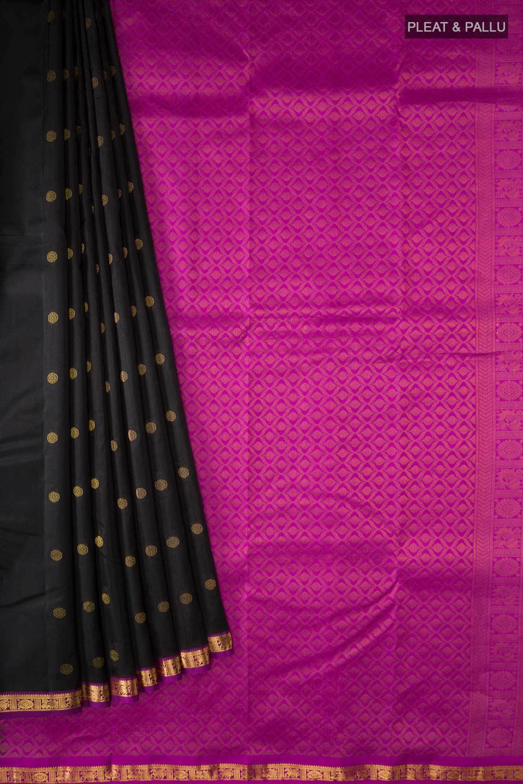 Black Kanchipuram Silk Saree