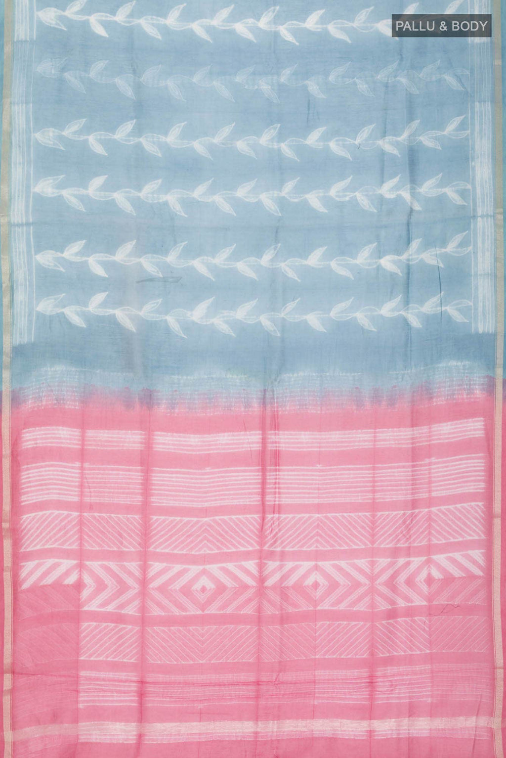 Blue Chanderi Silk Cotton Saree