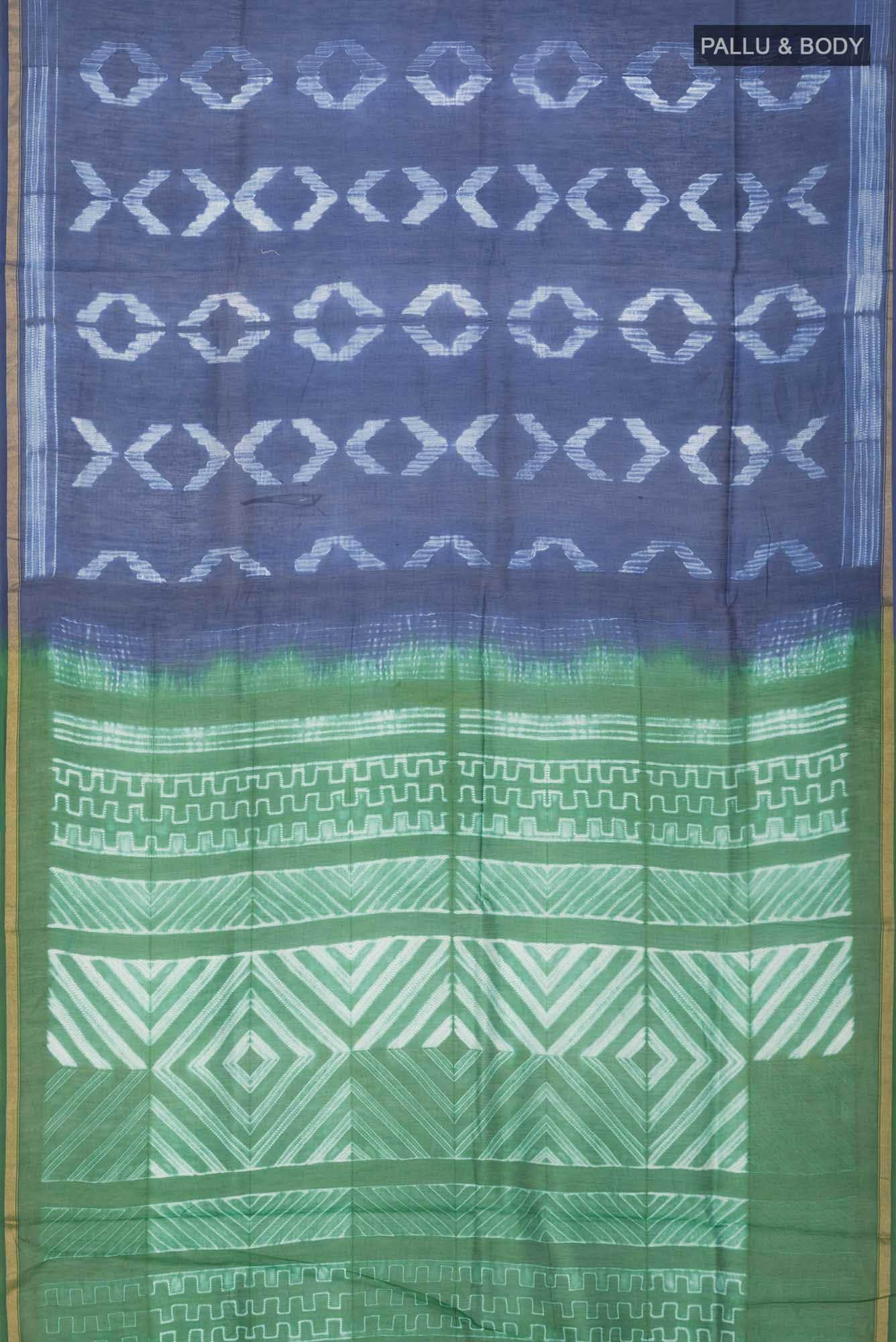 Blue Chanderi Silk Cotton Saree