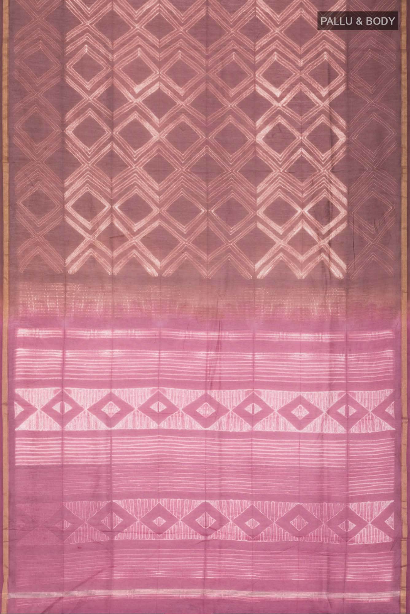 Brown Chanderi Silk Cotton Saree