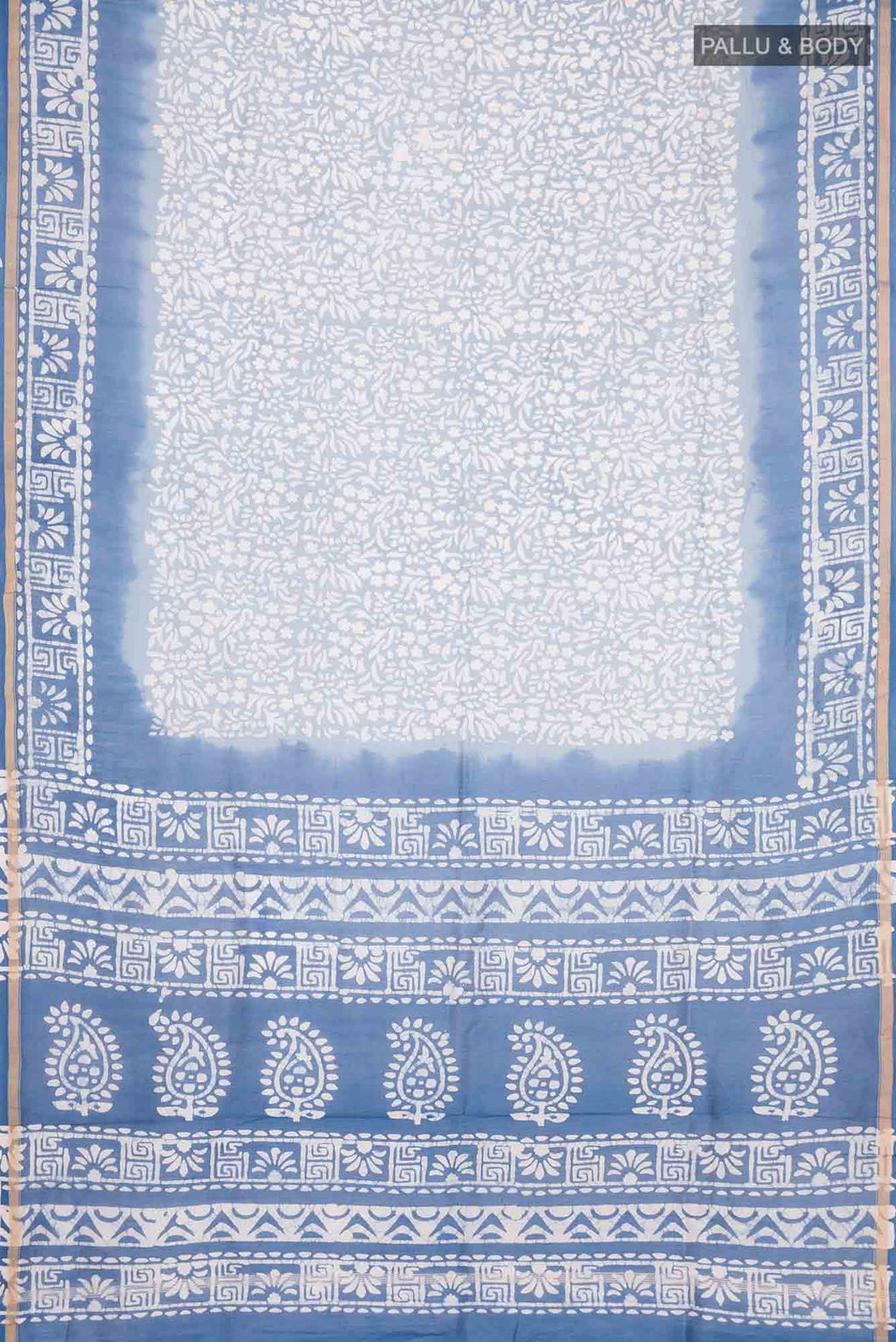 Blue Chanderi Silk Cotton Saree