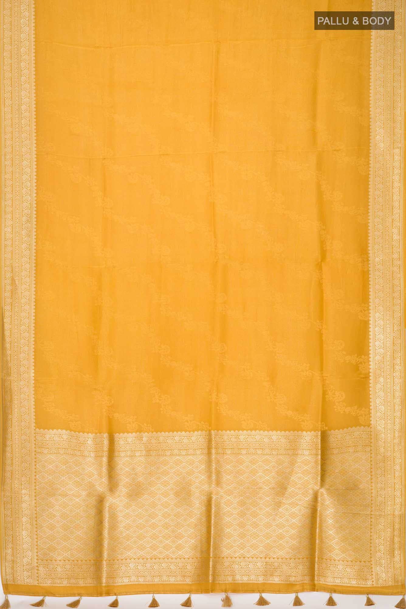Yellow Georgette Saree