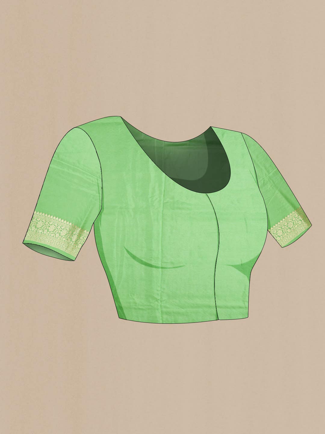 Green Crepe Saree