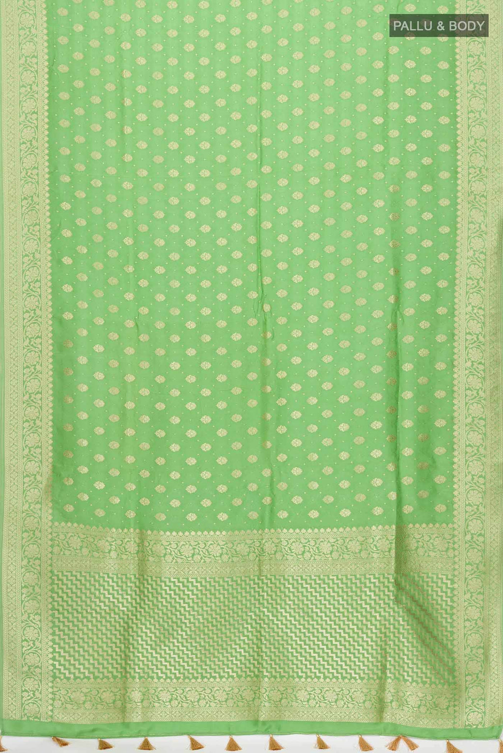 Green Crepe Saree