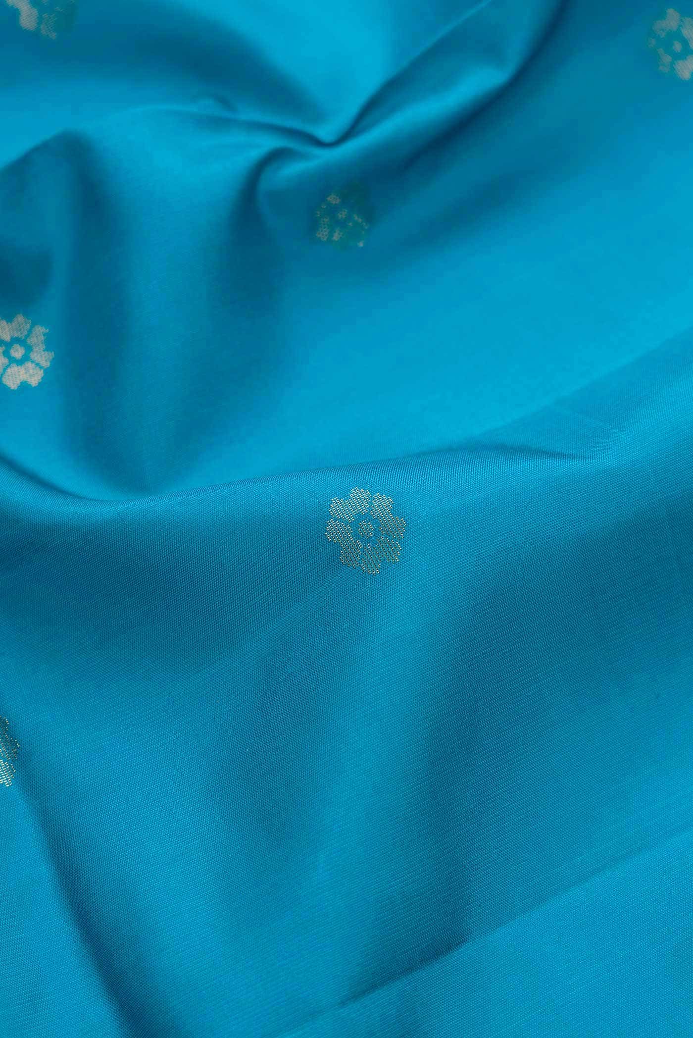 Peacock Blue Soft Silk Saree