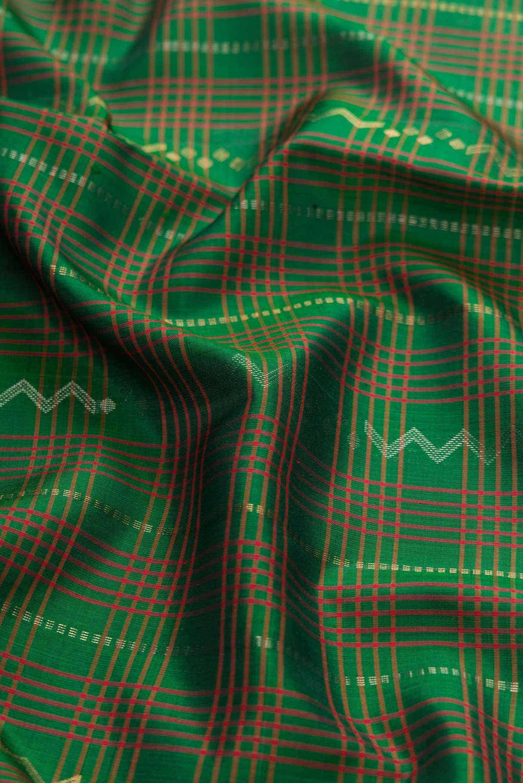 Green Dual Tone Soft Silk Saree