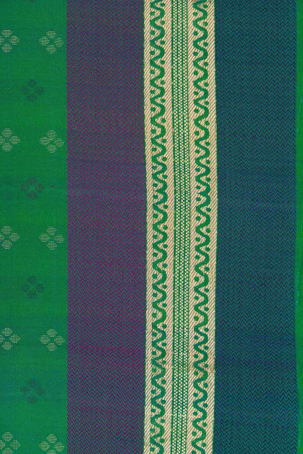 Green Dual Tone Soft Silk Saree