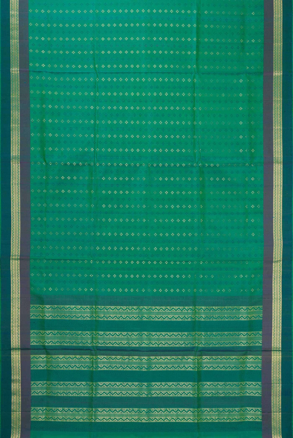 Green Dual Tone Soft Silk Saree