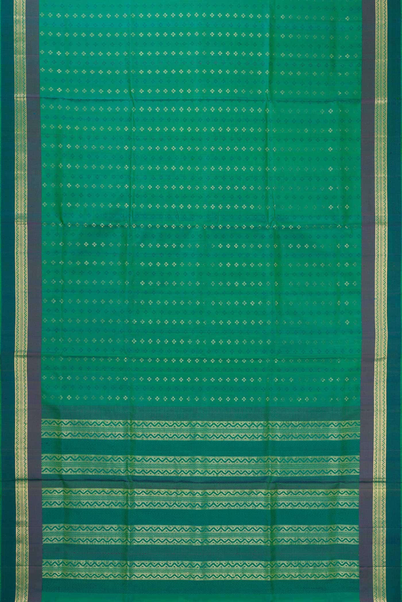 Green Dual Tone Soft Silk Saree