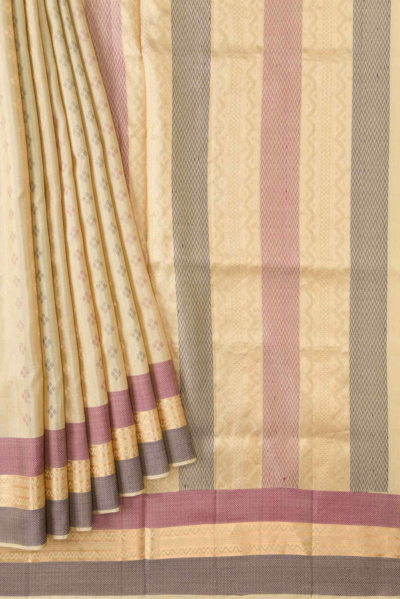 Beige Soft Silk Saree