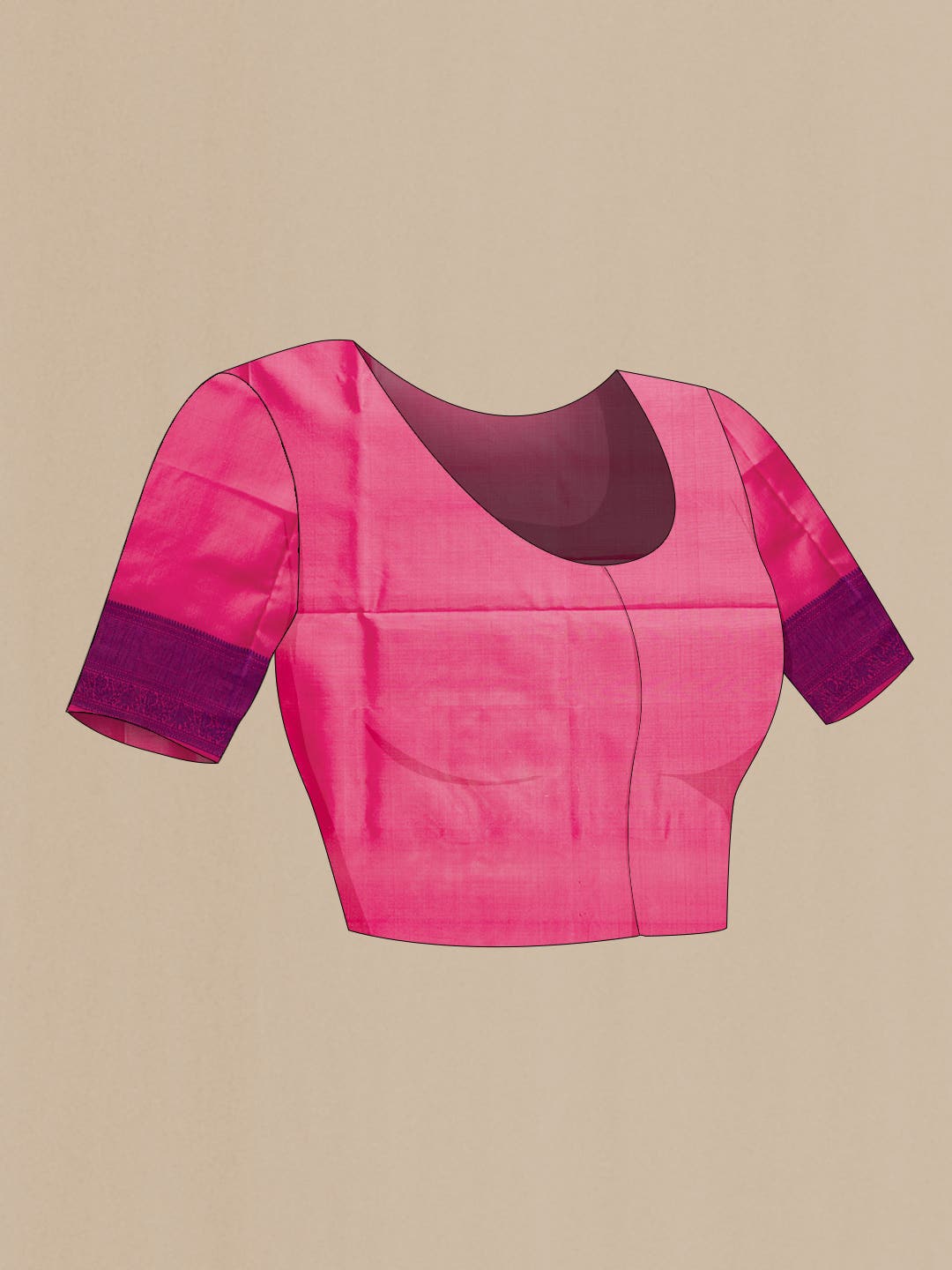 Pink Dual Tone Soft Silk Saree