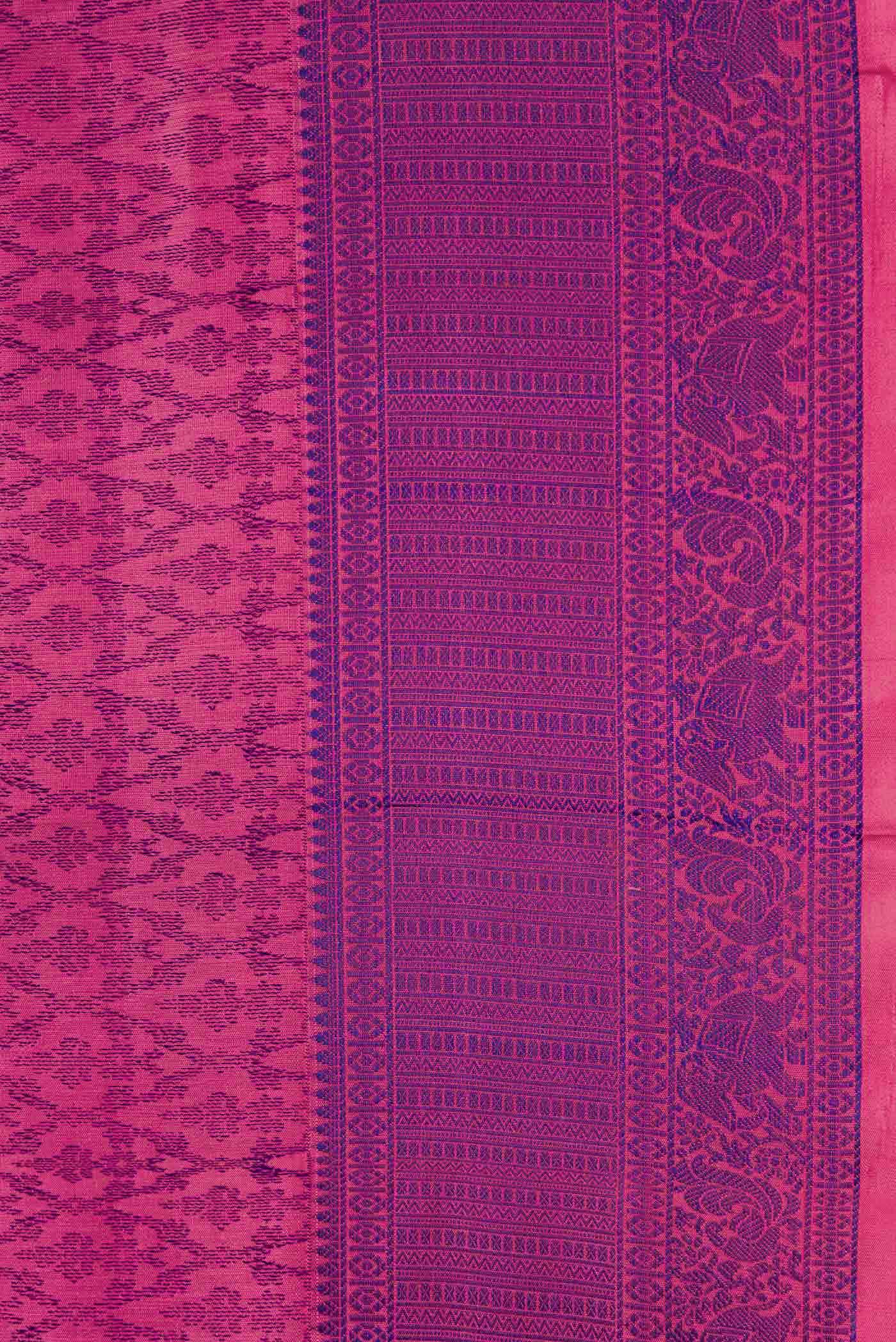 Pink Dual Tone Soft Silk Saree
