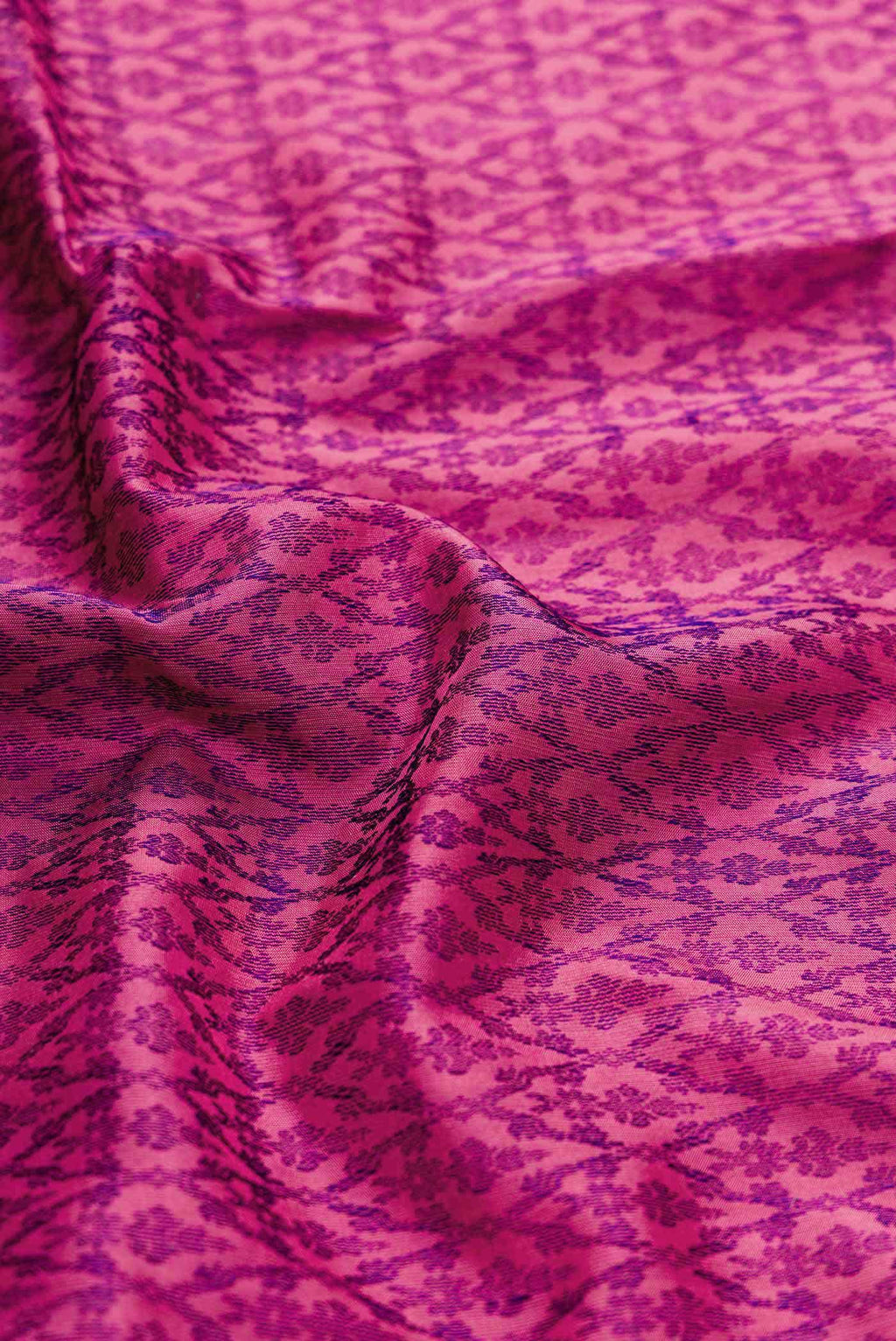 Pink Dual Tone Soft Silk Saree