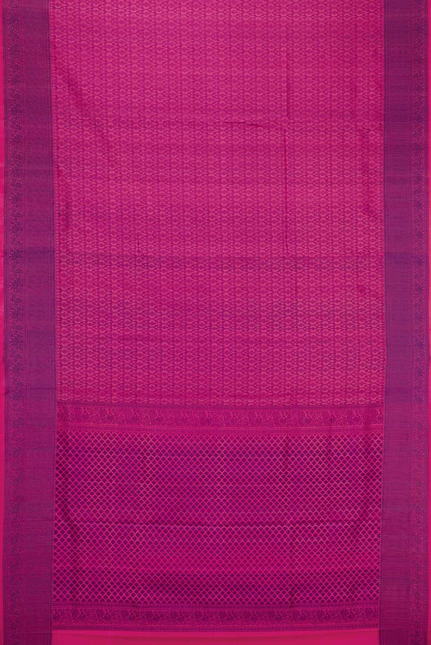 Pink Dual Tone Soft Silk Saree