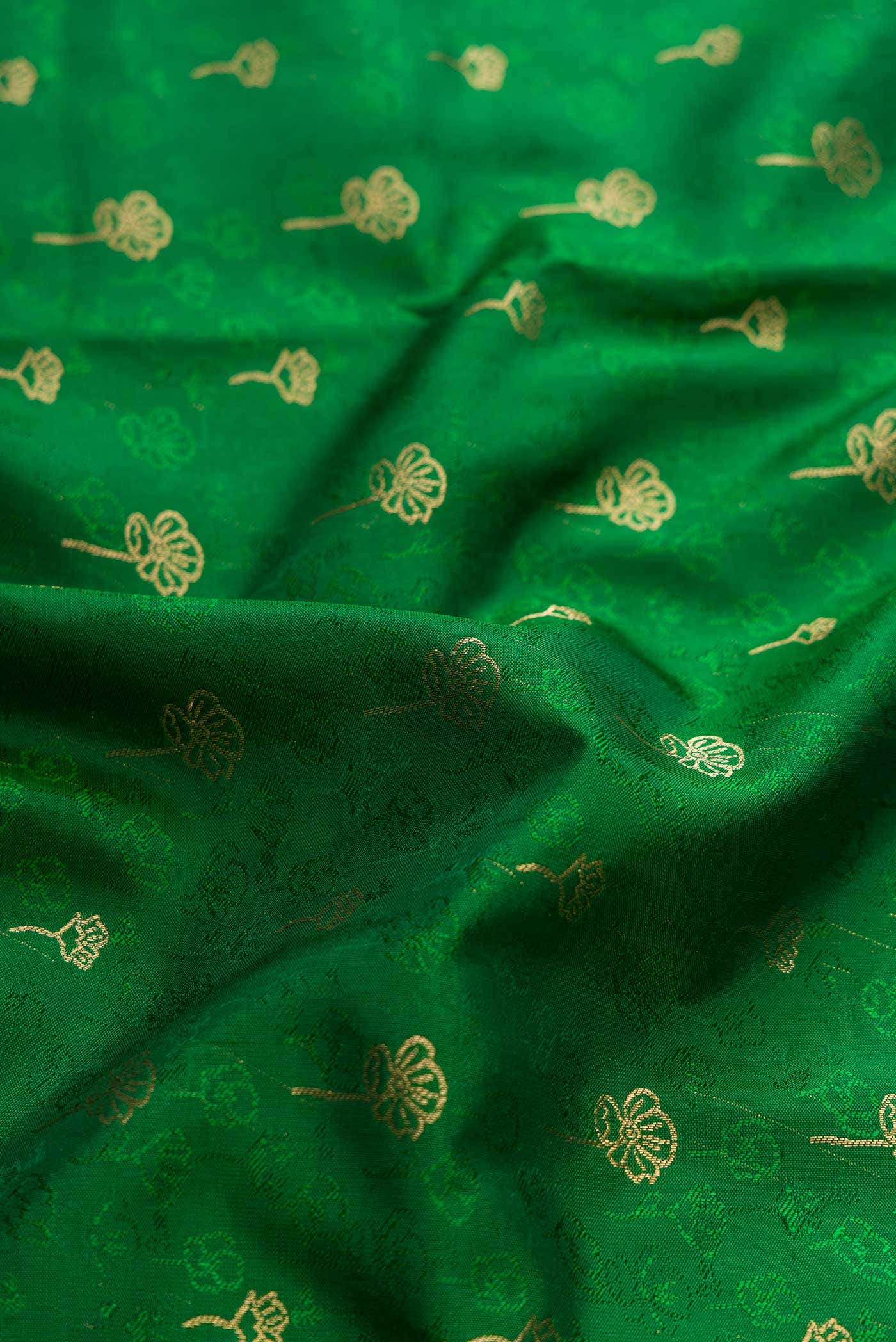 Green Dual Tone Soft Silk Saree