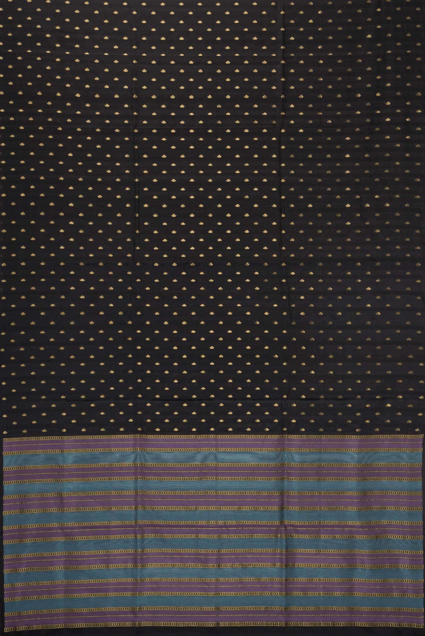 Black Dual Tone Soft Silk Saree