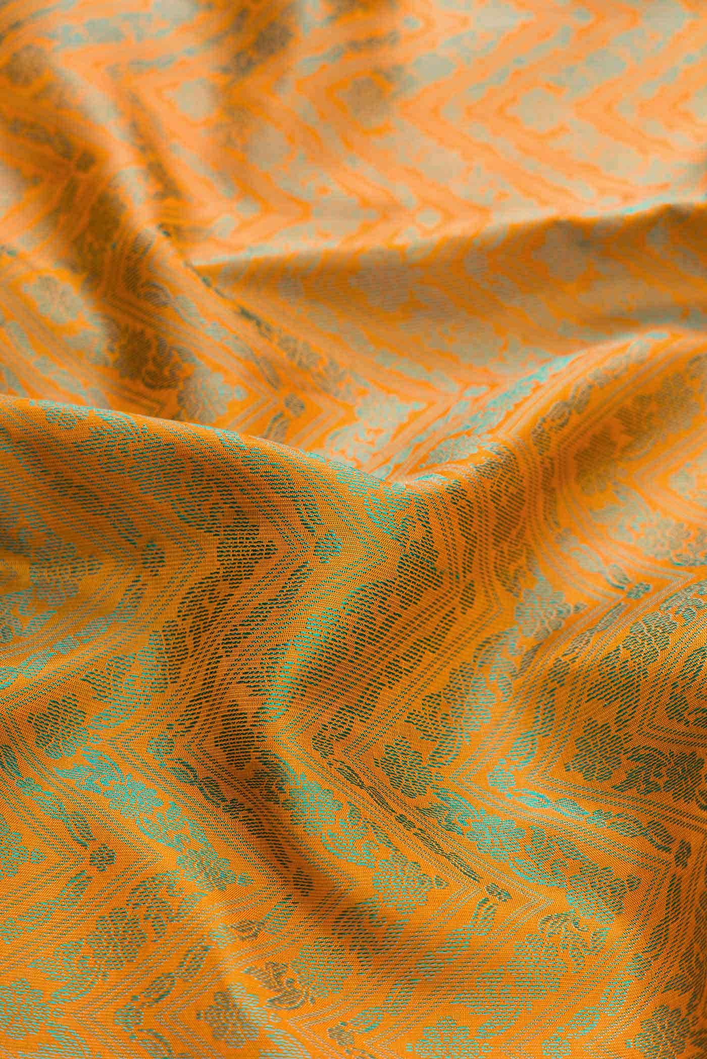 Orange Dual Tone Soft Silk Saree