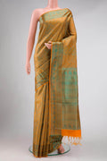 Orange Dual Tone Soft Silk Saree