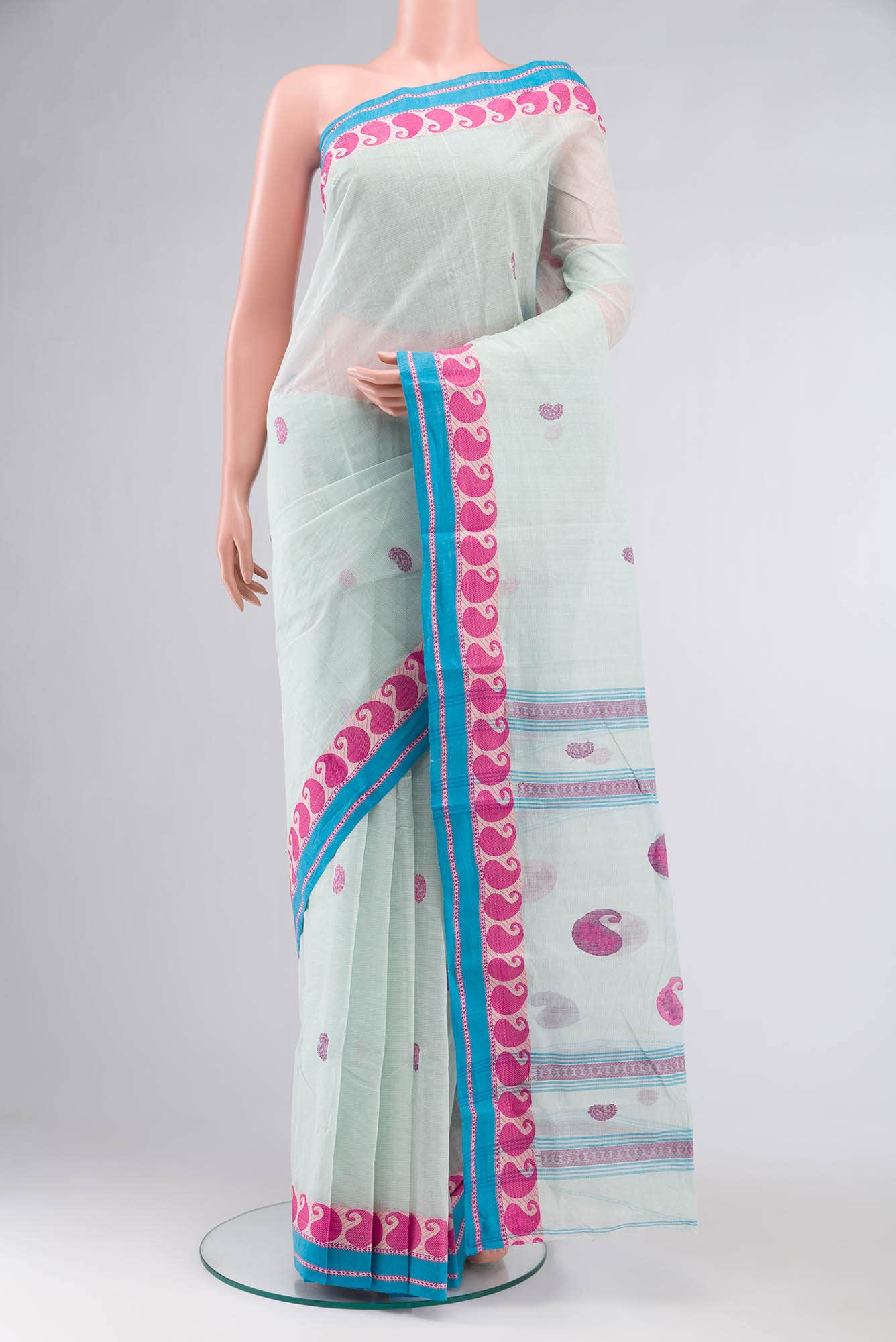 Blue Bengal Cotton Saree