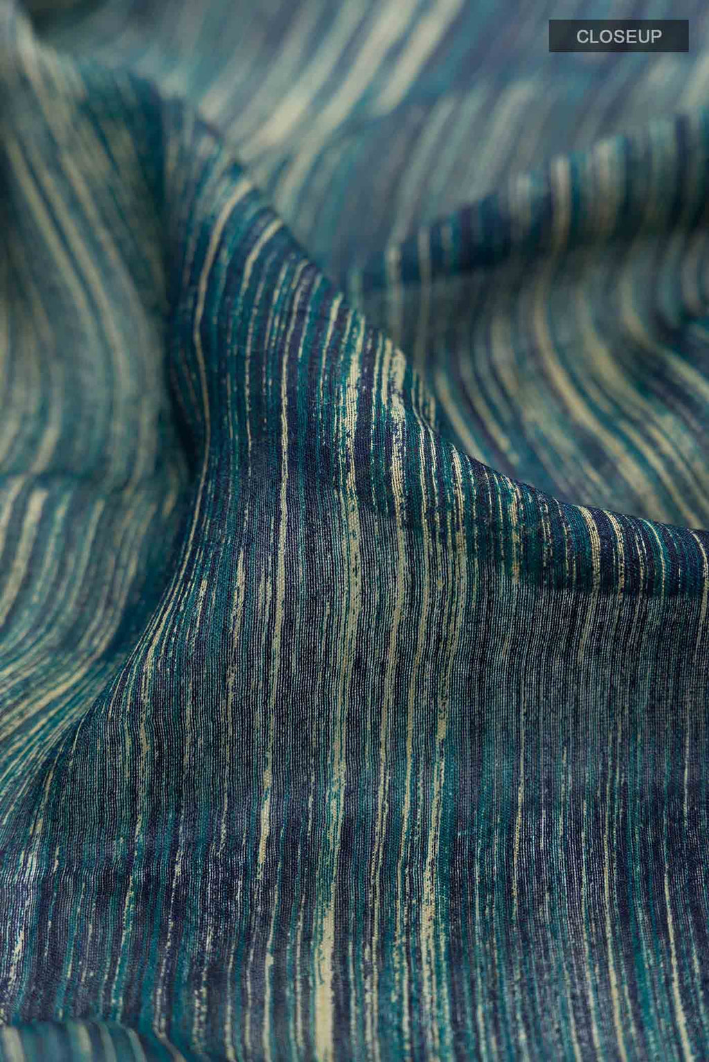 Blue Bhagalpuri Tussar Silk Saree