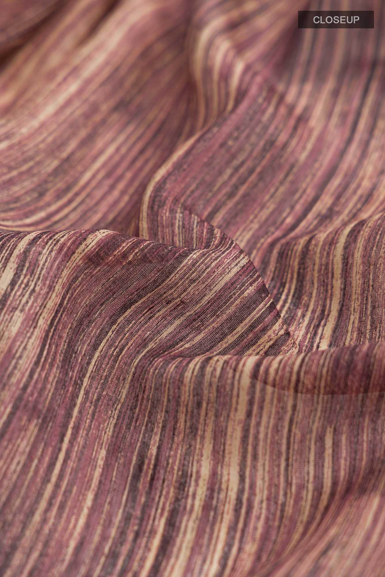 Brown Bhagalpuri Tussar Silk Saree