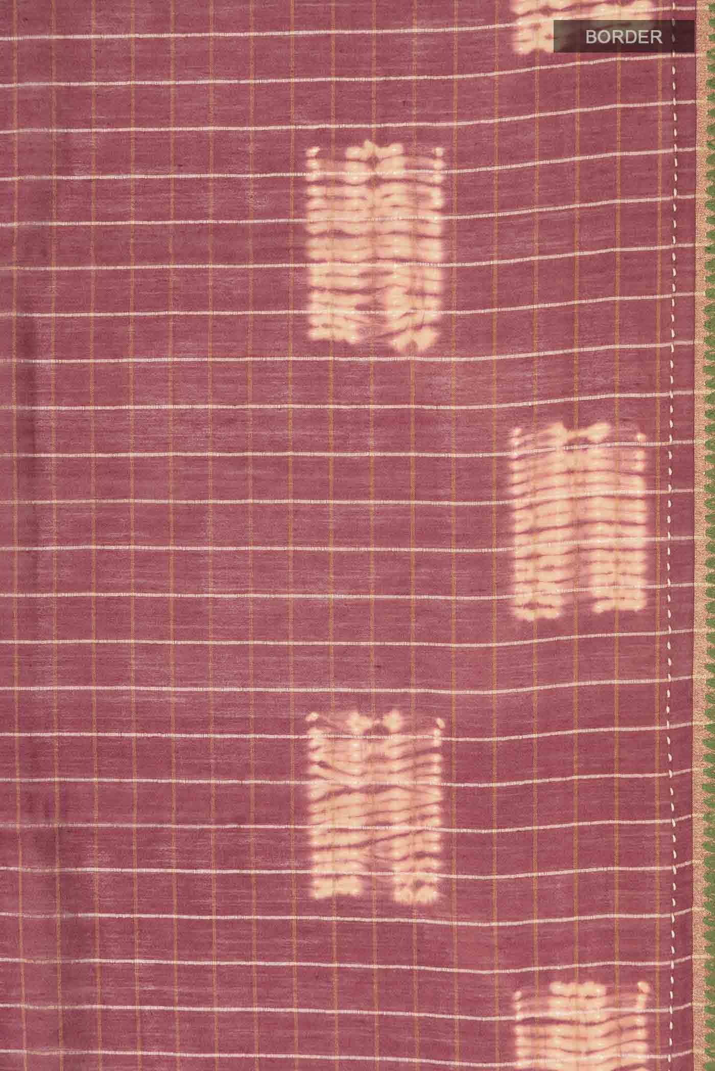 Mauve Tussar Silk Saree