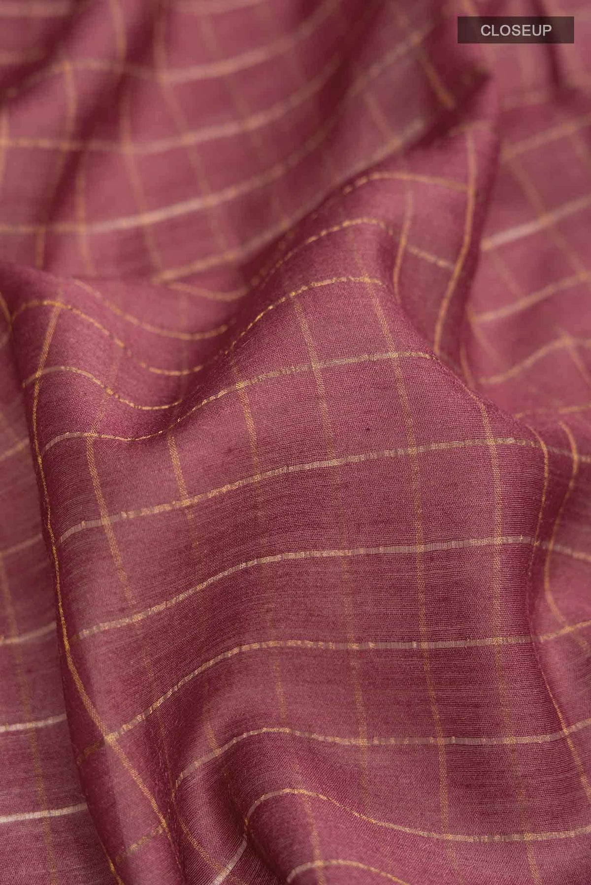 Mauve Tussar Silk Saree