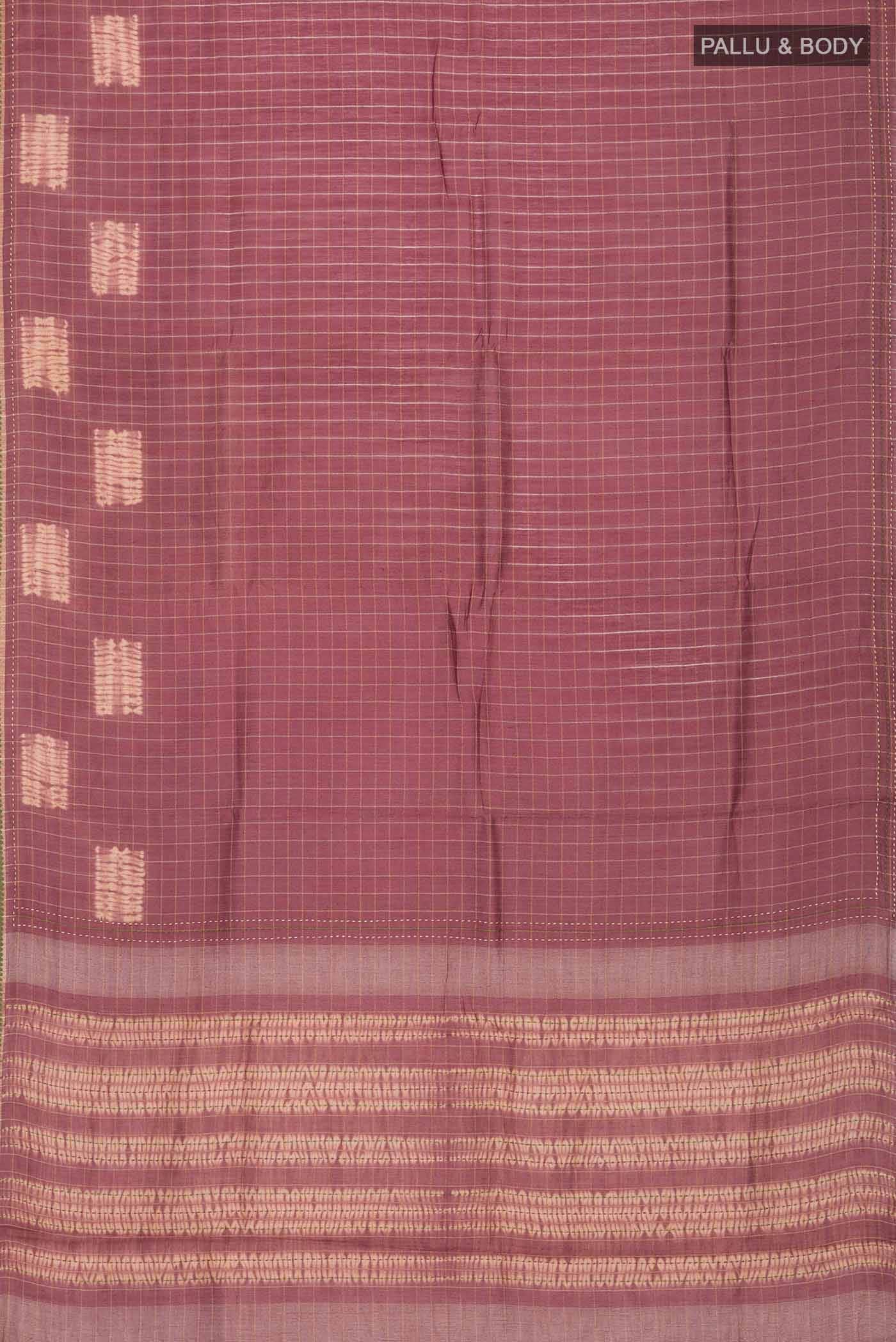 Mauve Tussar Silk Saree