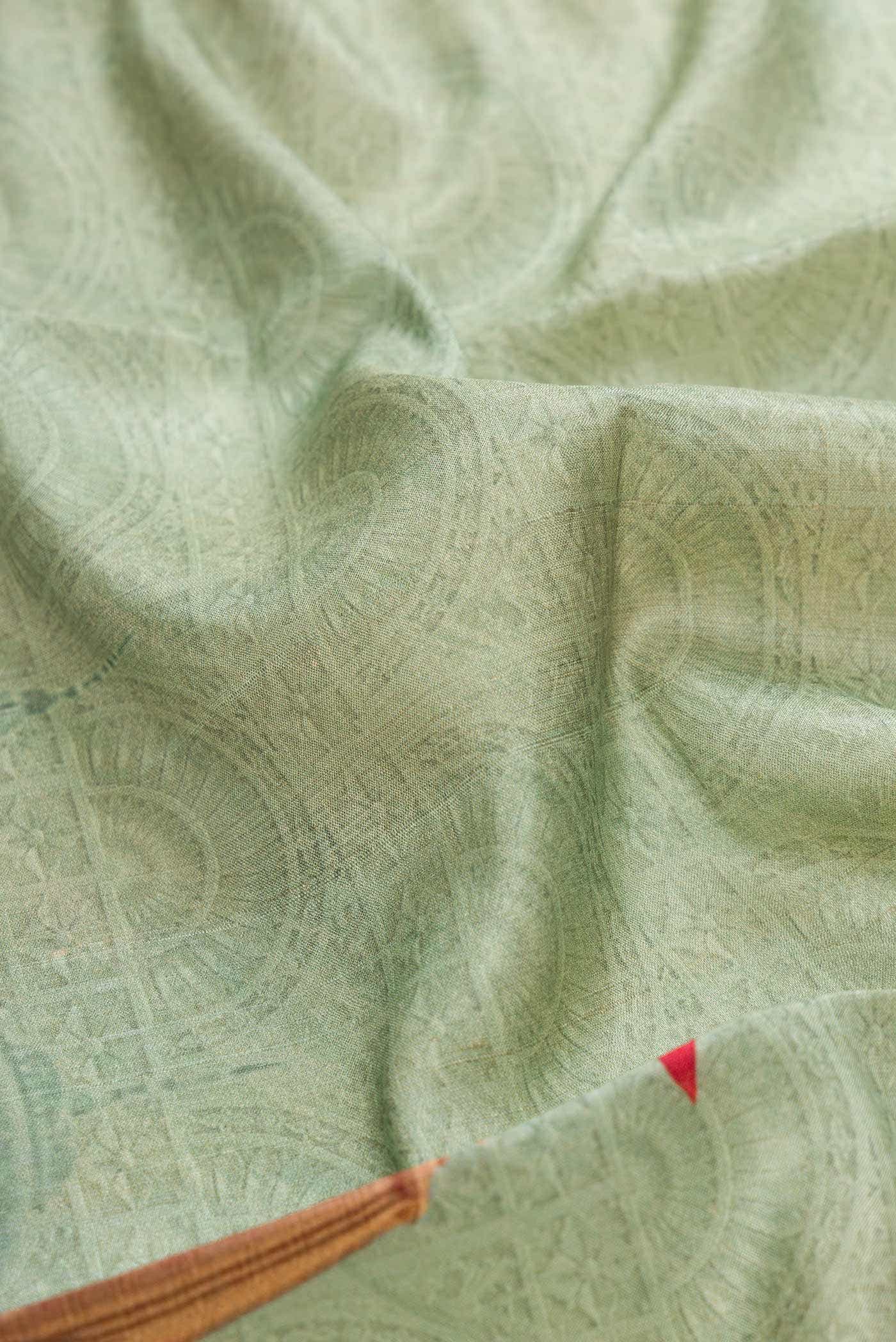 Light Blue Dual Tone Tussar Silk Saree