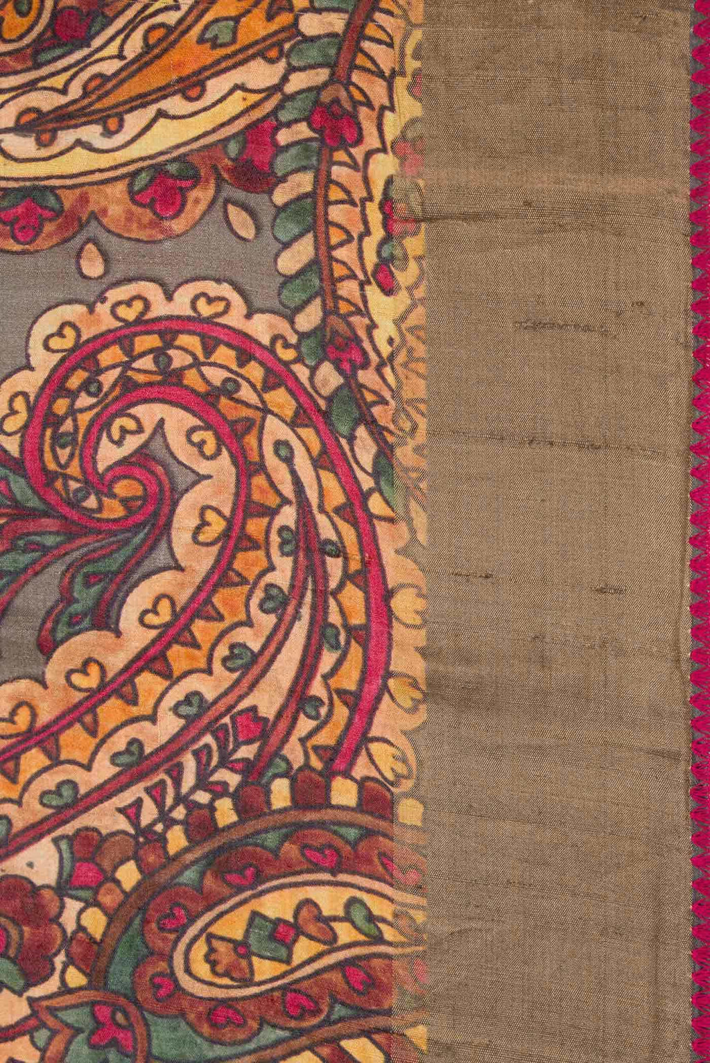 Grey Tussar Silk Saree