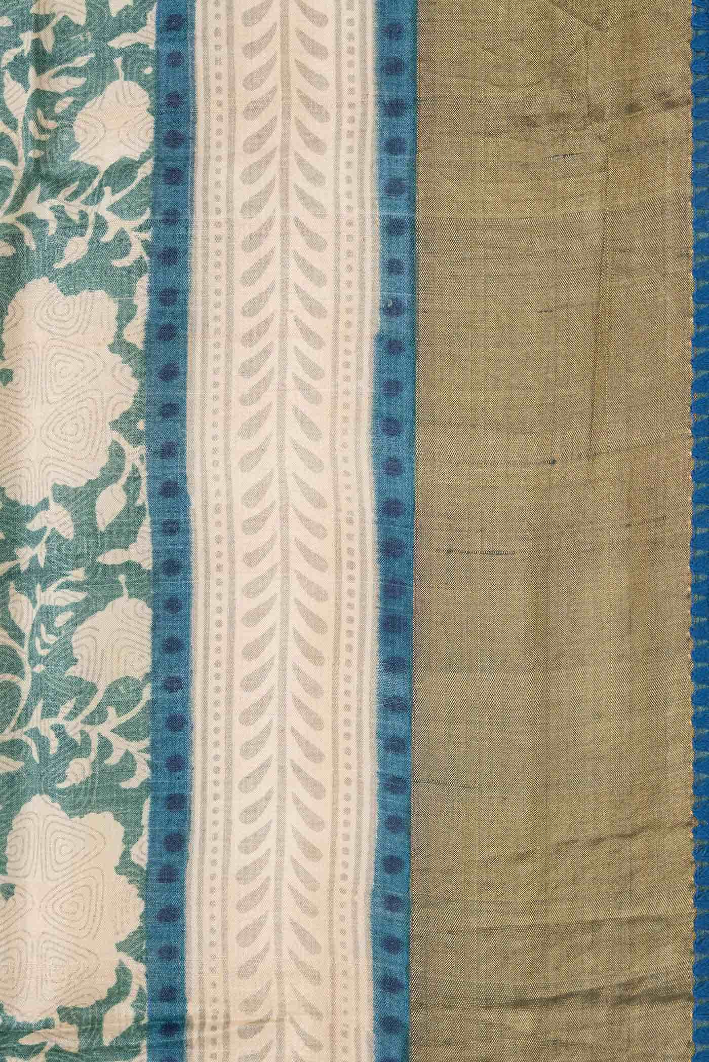 Sandal Tussar Silk Saree