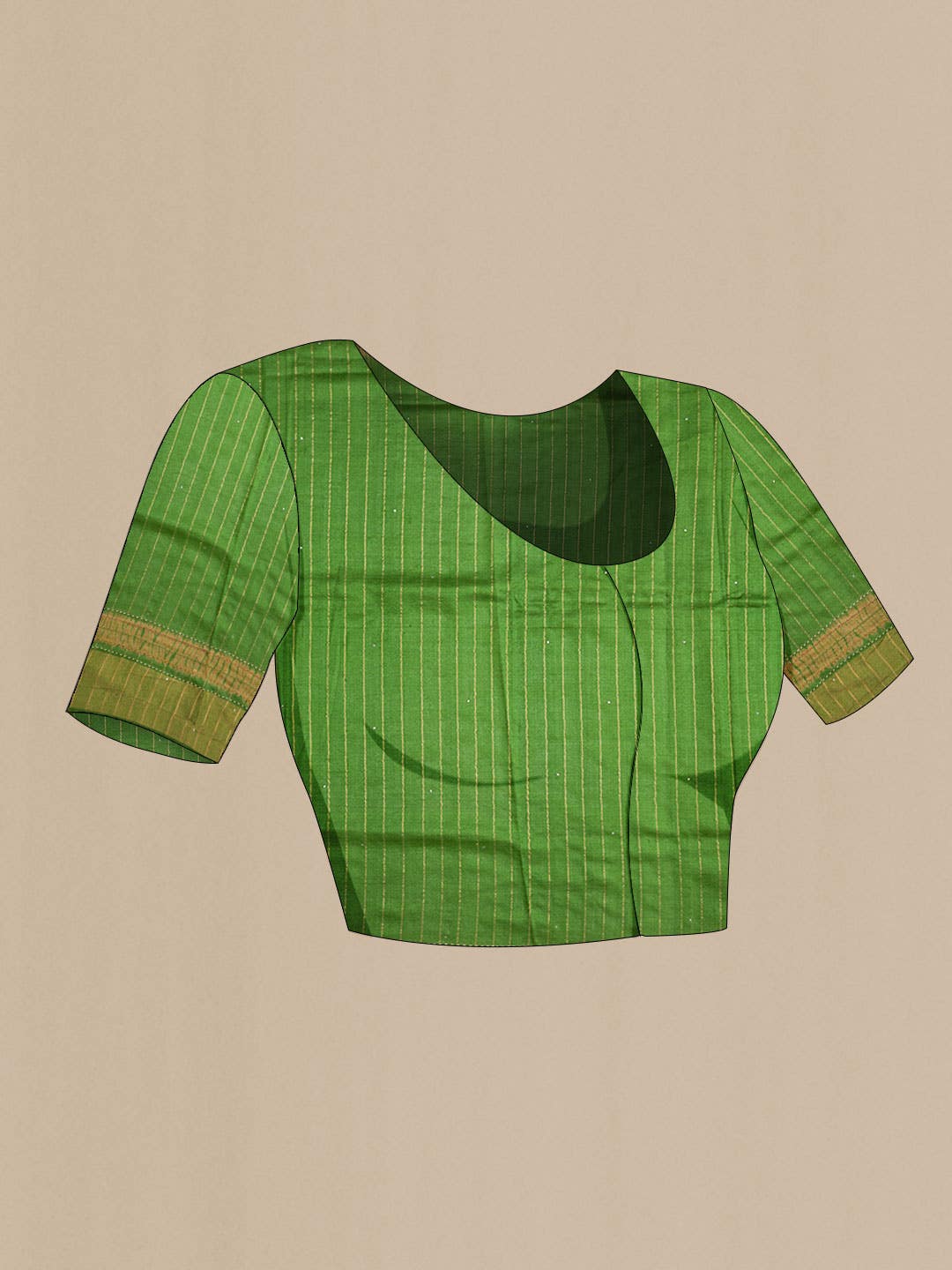 Green Tussar Silk Saree