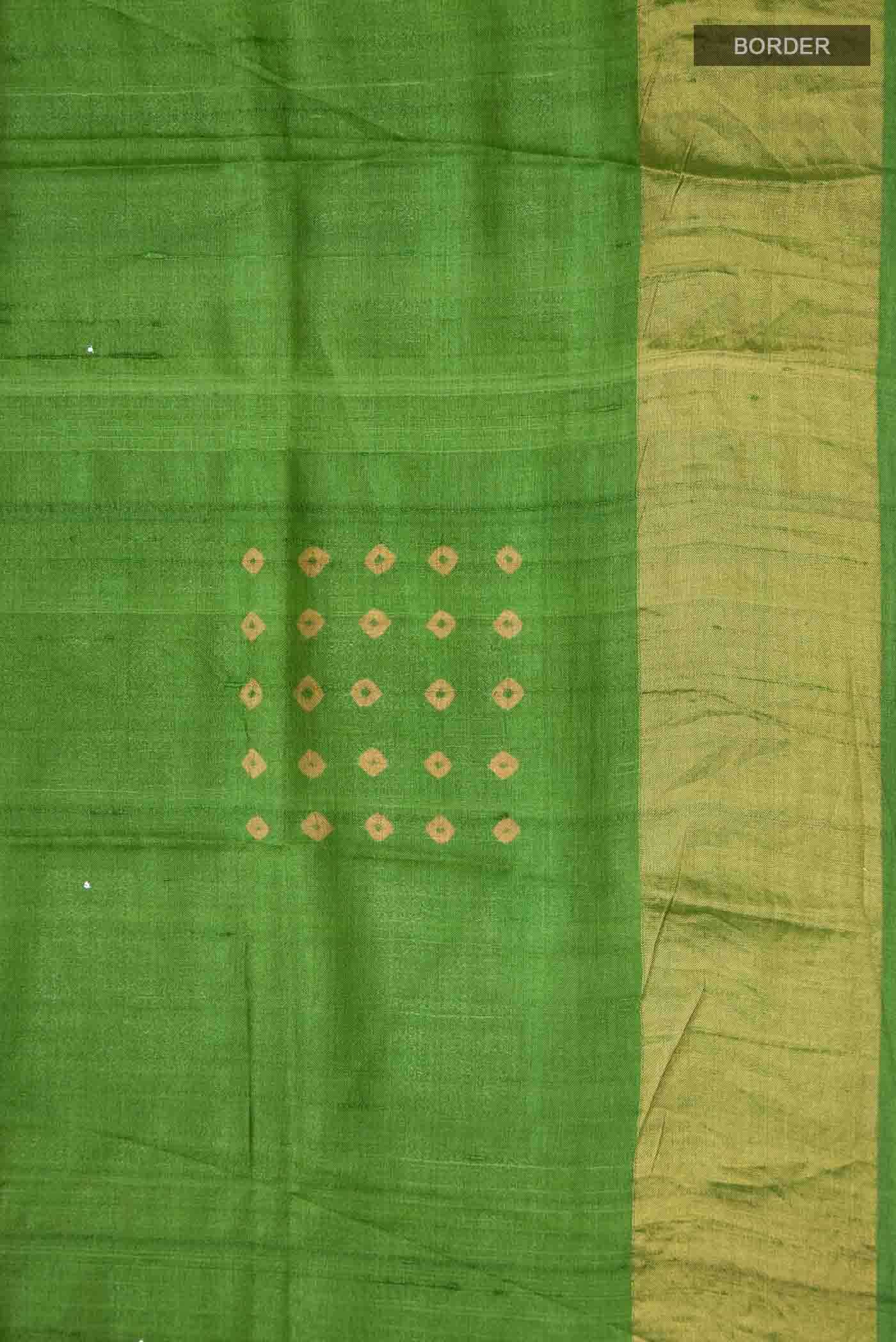 Green Tussar Silk Saree