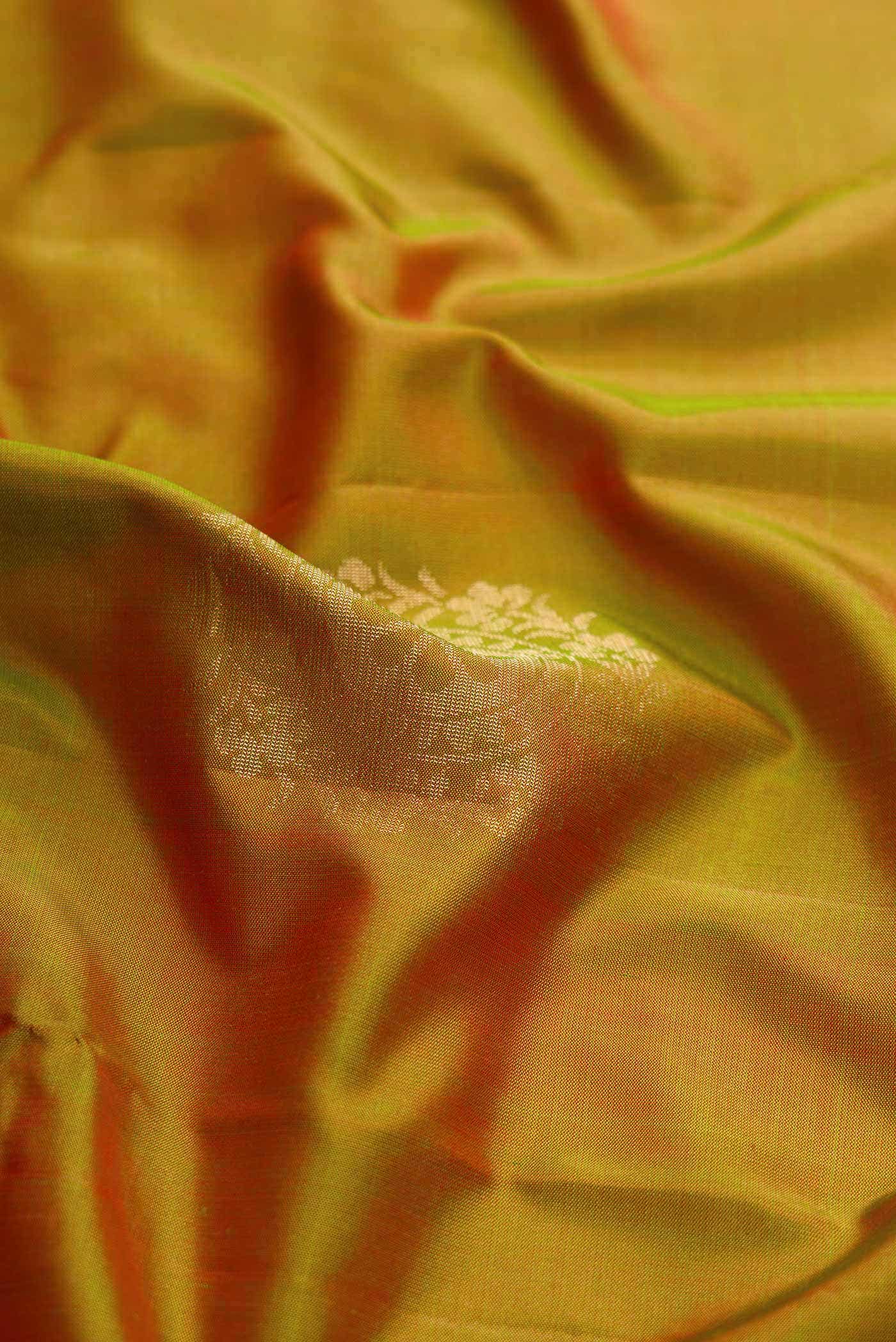 Green Dual Tone Soft Silk Saree