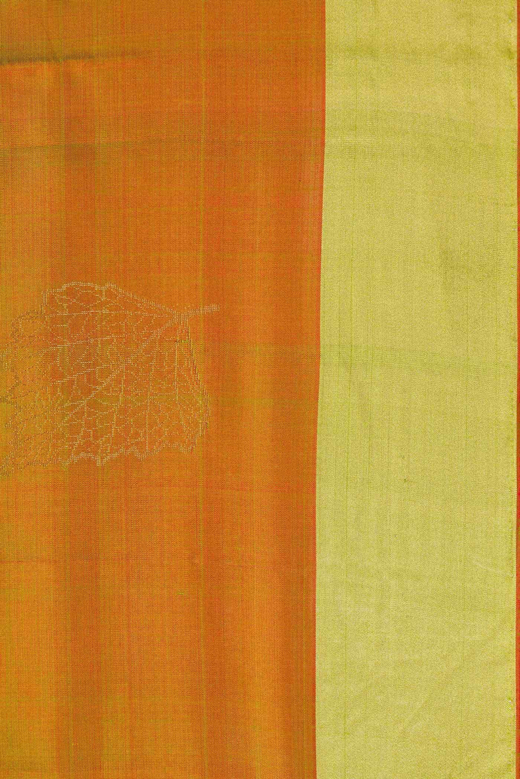 Mehandi Green Dual Tone Soft Silk Saree