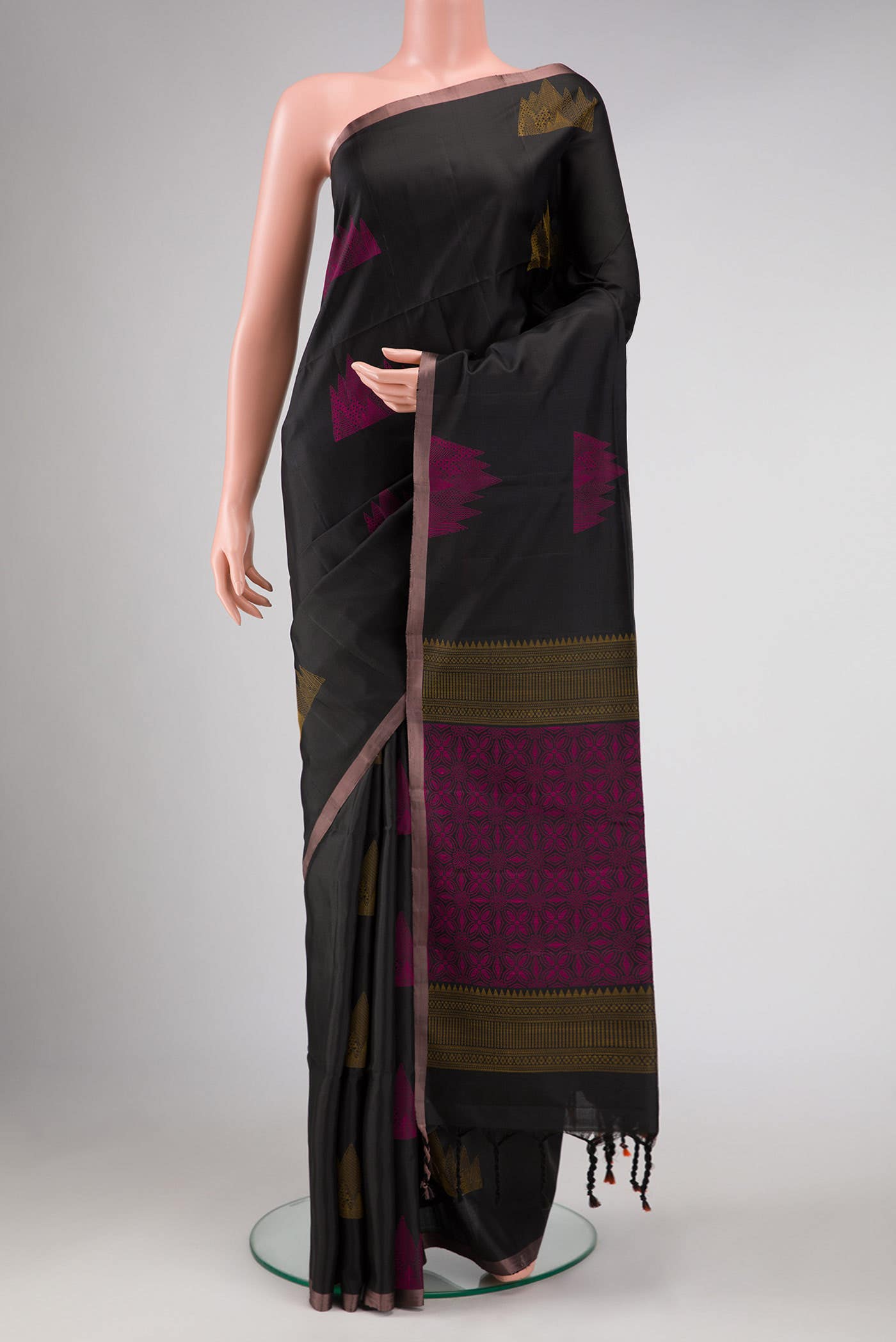 Black Soft Silk Saree