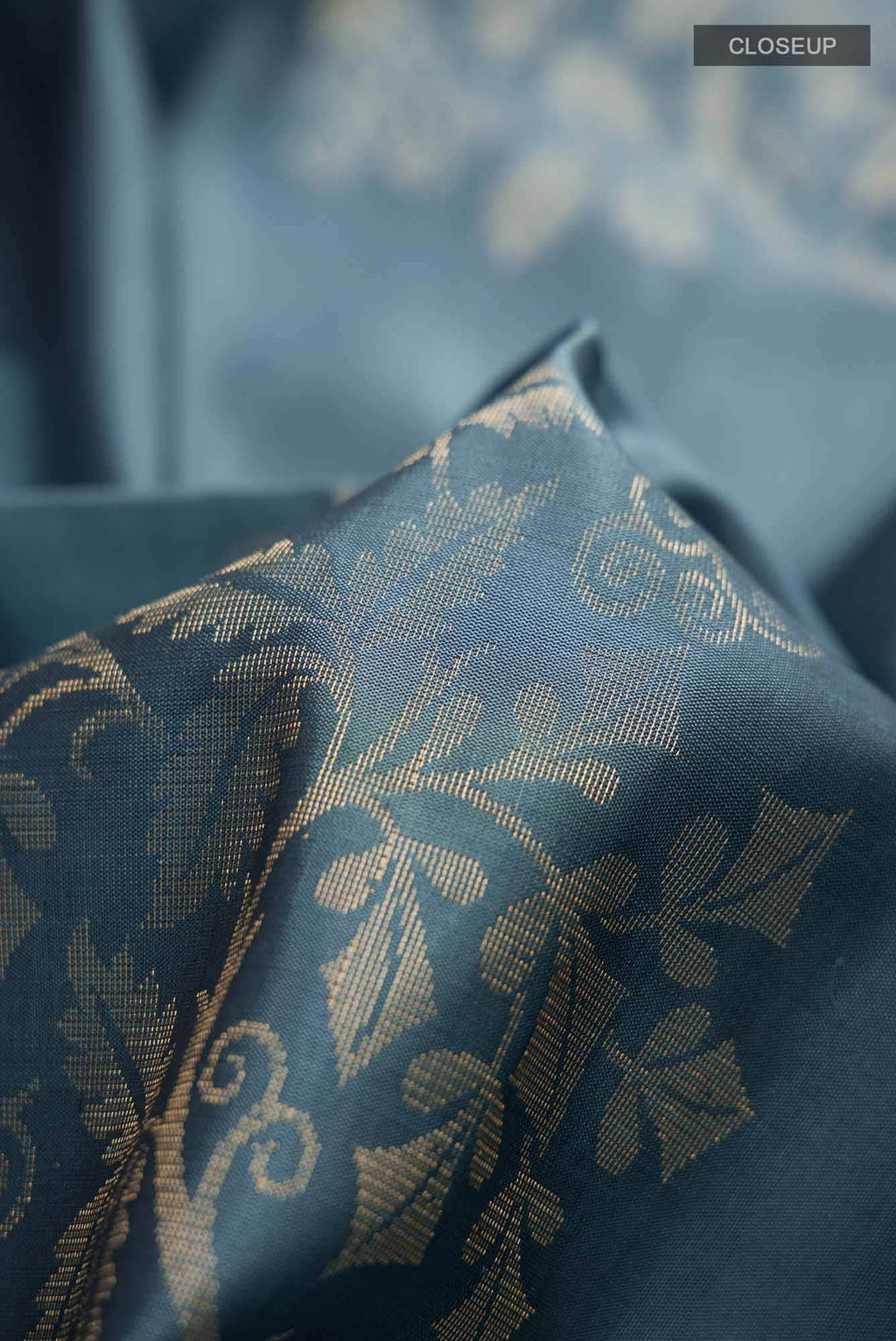 Blue Grey Soft Silk Saree