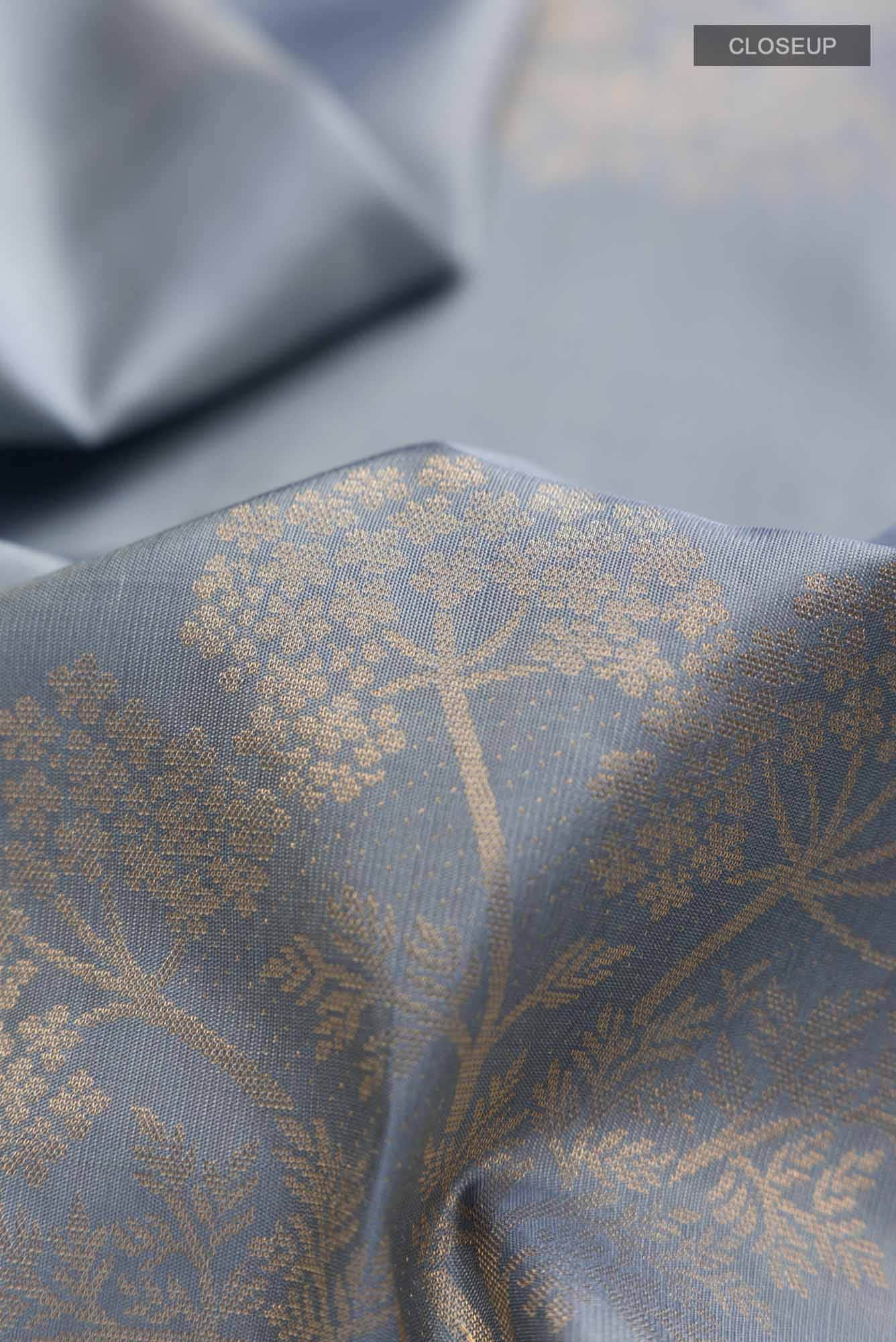 Grey Soft Silk Saree