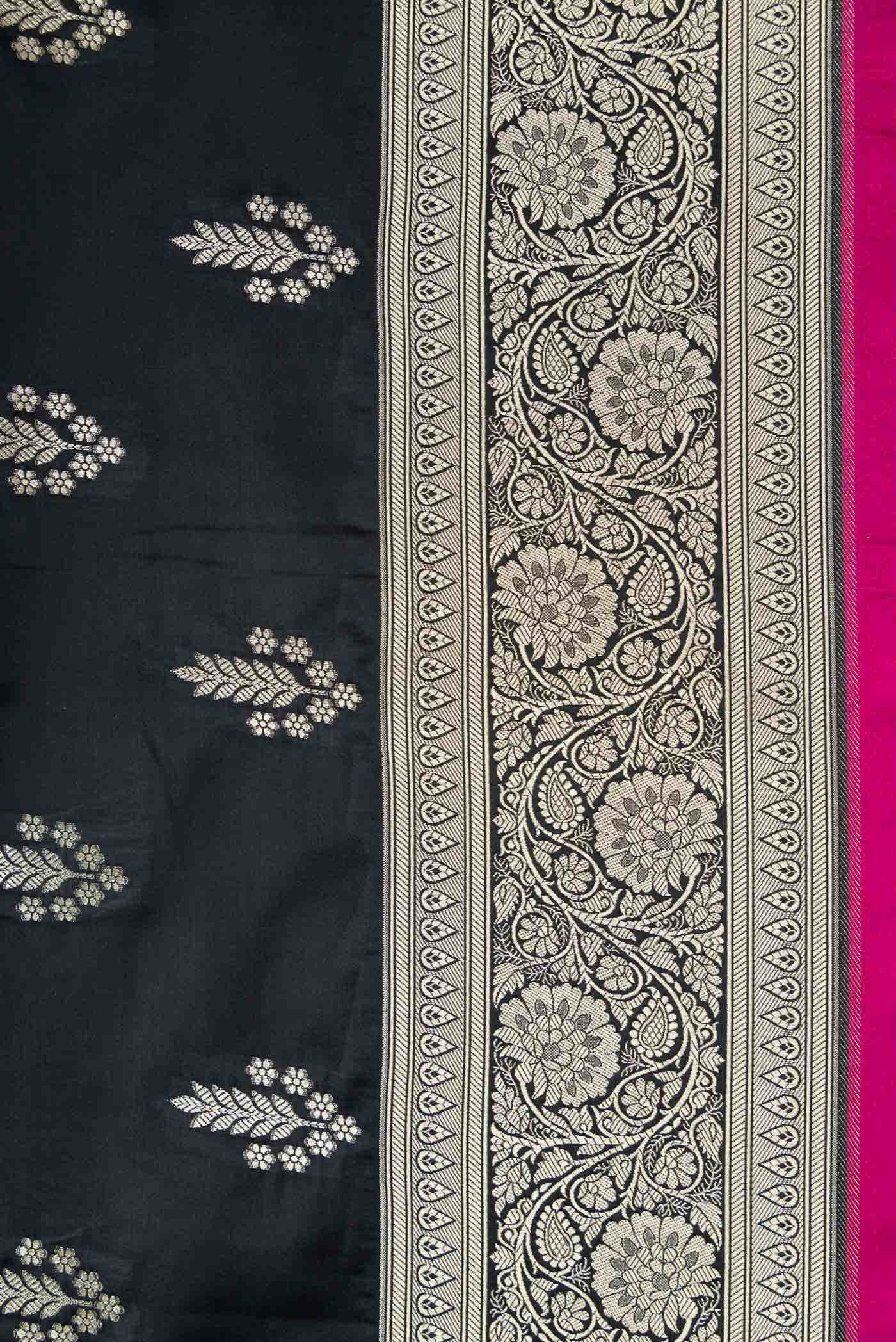 Black Blended Banarasi Silk Saree