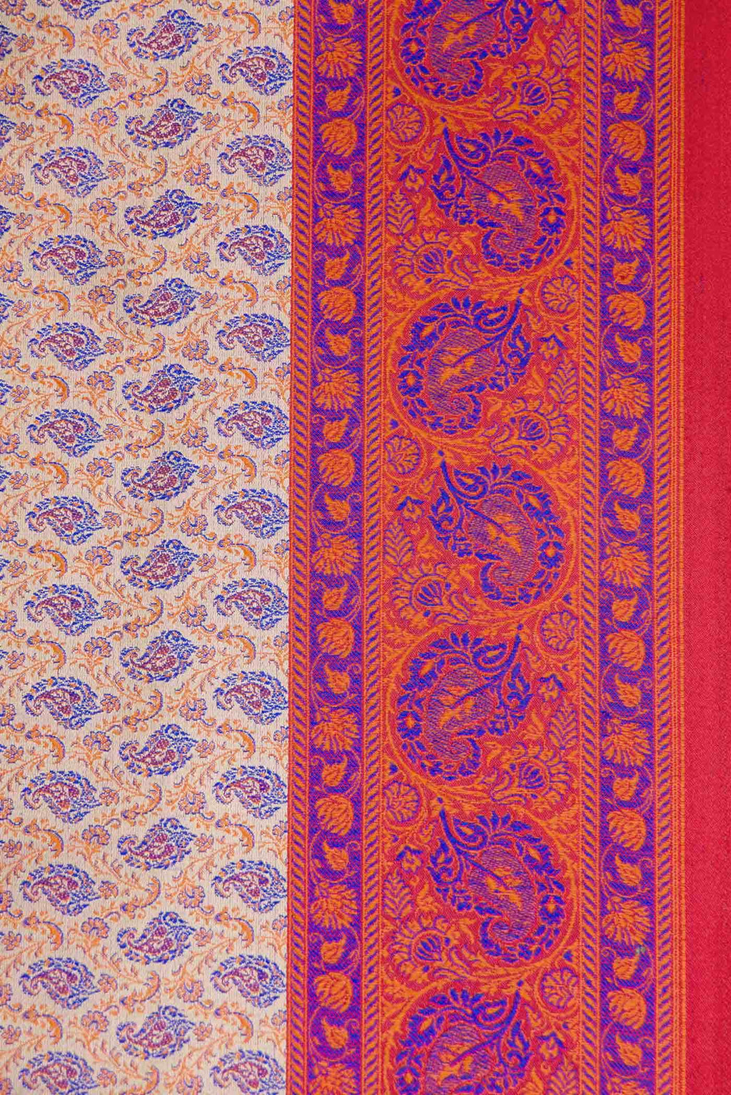 Golden Peach Dual Tone Banarasi Silk Saree