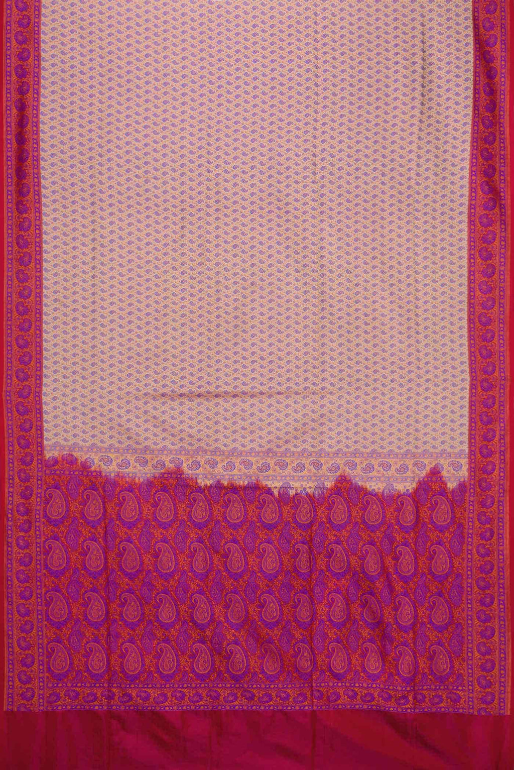 Golden Peach Dual Tone Banarasi Silk Saree